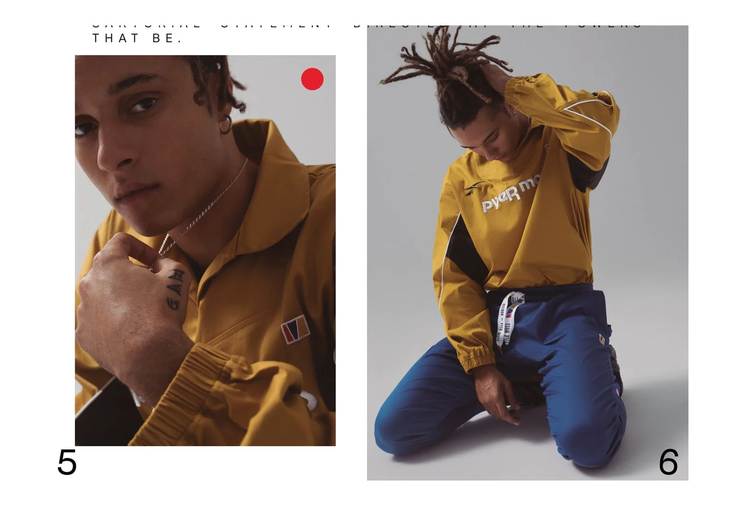 Look editorial Reebok x Pyer Moss fotografiado por Pedro Márnez