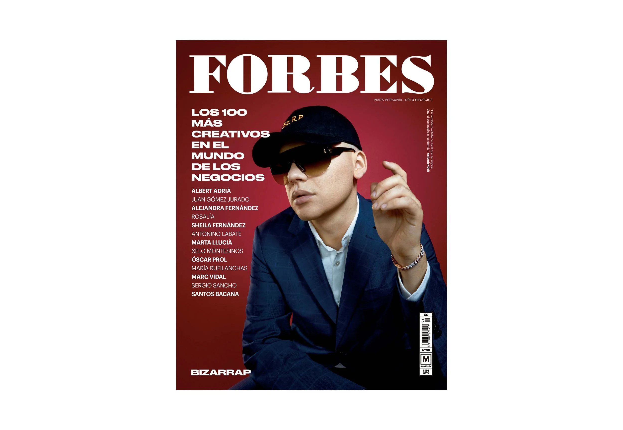 Editorial portrait of Bizarrap for Forbes photographed by Pedro Márnez