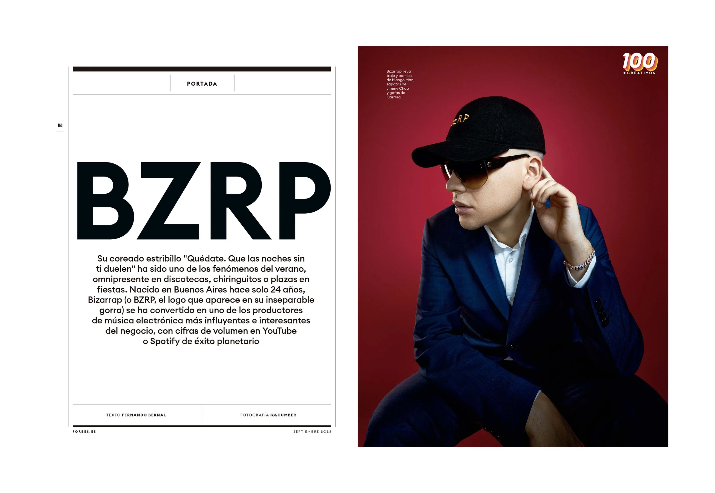 Bizarrap photographed for Forbes editorial by Pedro Márnez