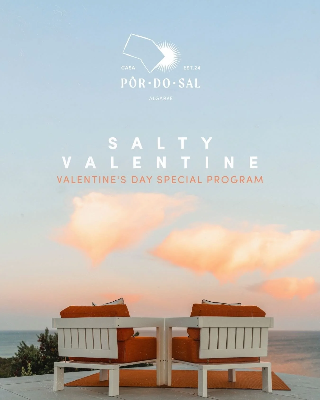 Casa P&ocirc;r do Sal invites you to a salty pause for two:
Two night&rsquo;s stay, breakfast included. 
Slow mornings. Ocean views. Nothing else on the agenda but each other.

&mdash;

Casa P&ocirc;r do Sal convida-o para uma pausa &agrave; beira-ma