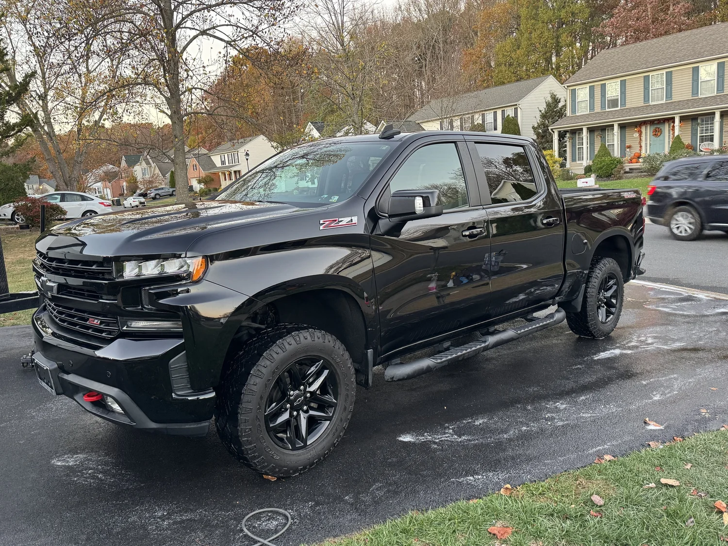 Black Chevrolet Silverado after detailing