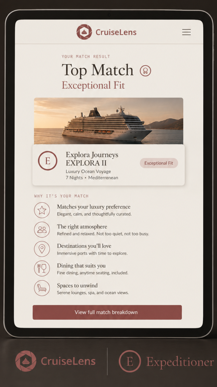 CruiseLens - the ultra luxury cruise comparison tool