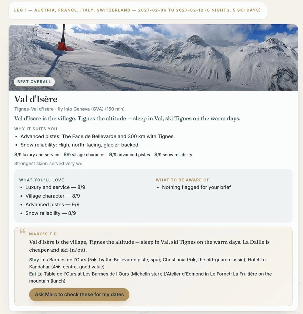 SkiDomain results page