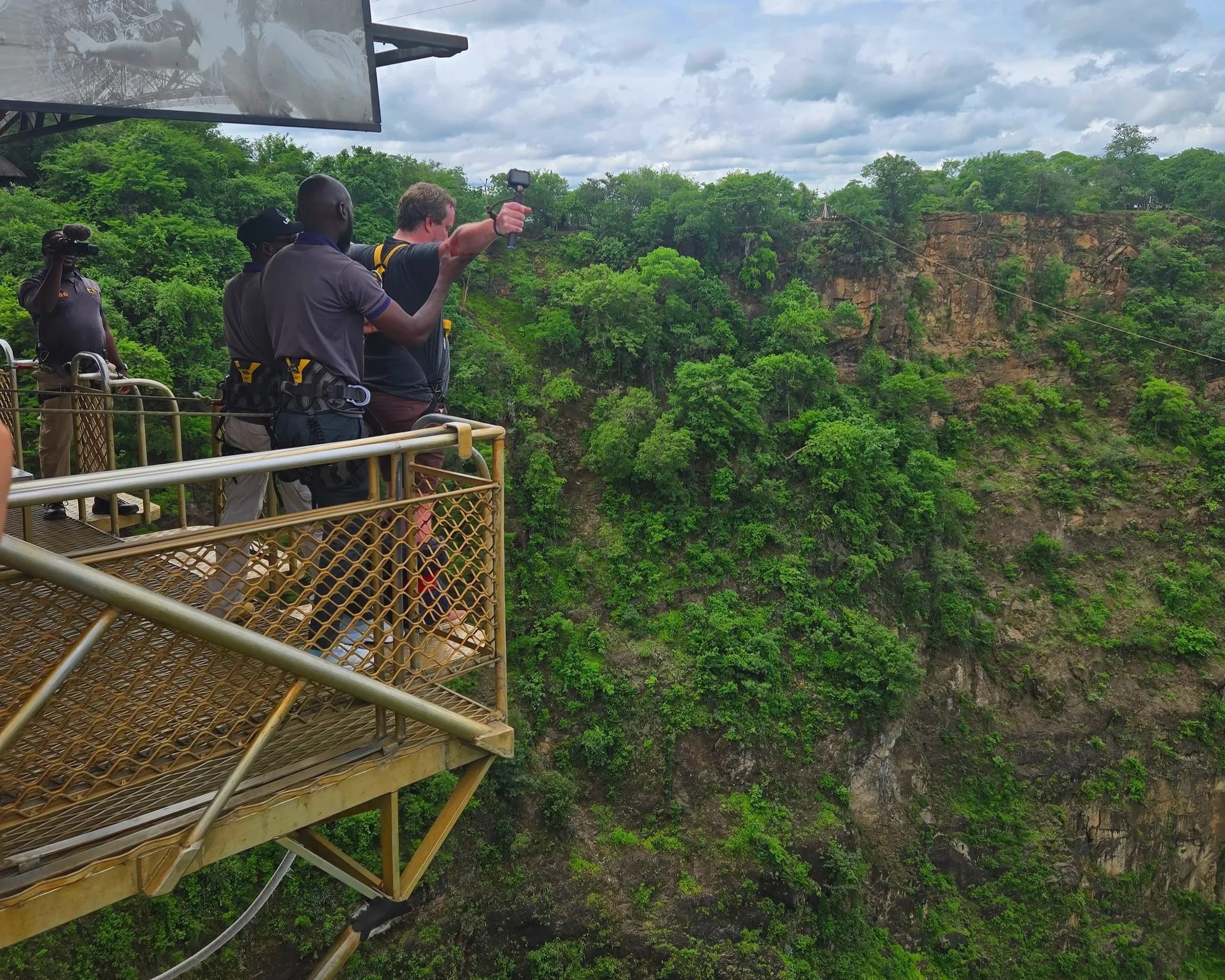 Bungee jumping from Victoria Falls Bridge