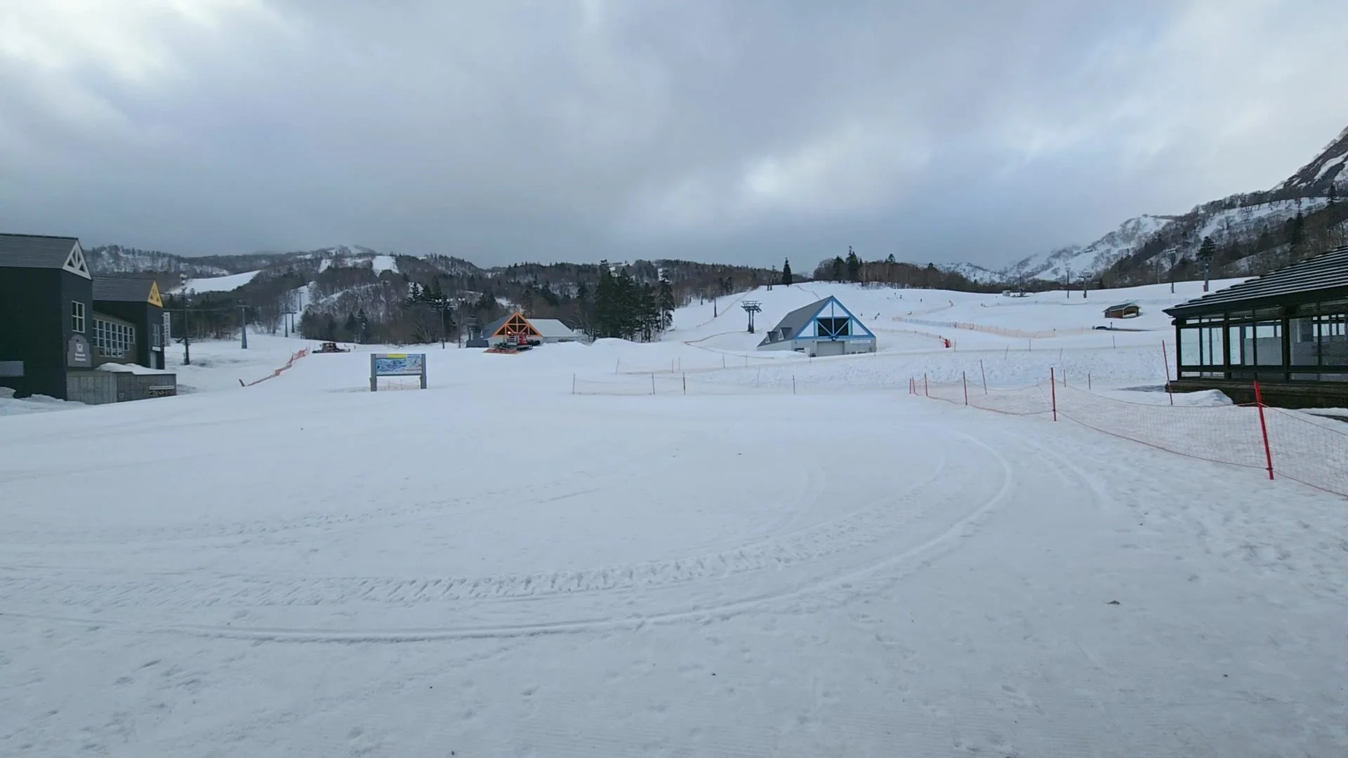 Ski-in ski-out slopes and chairlift directly outside Club Med Kiroro, Hokkaido