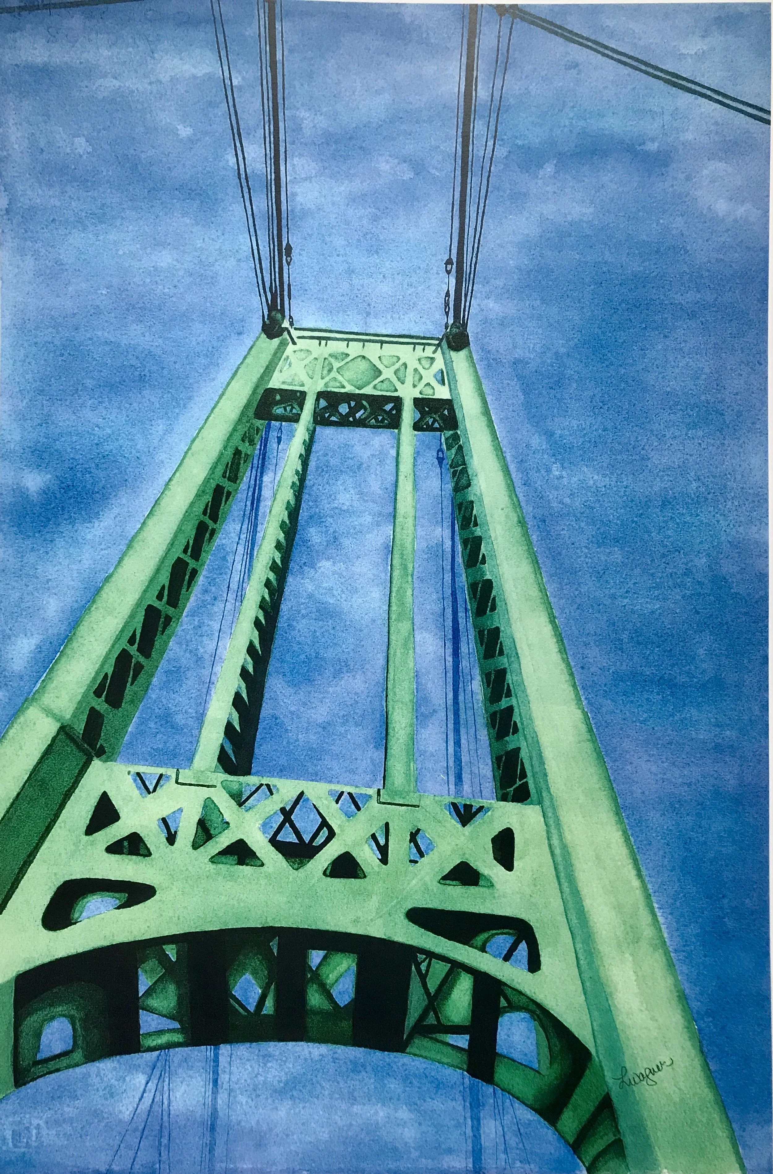 Superhero's Vertigo | 2007 | 11 x 17 inches | Watermedia on Arches 300lb Cold Press 