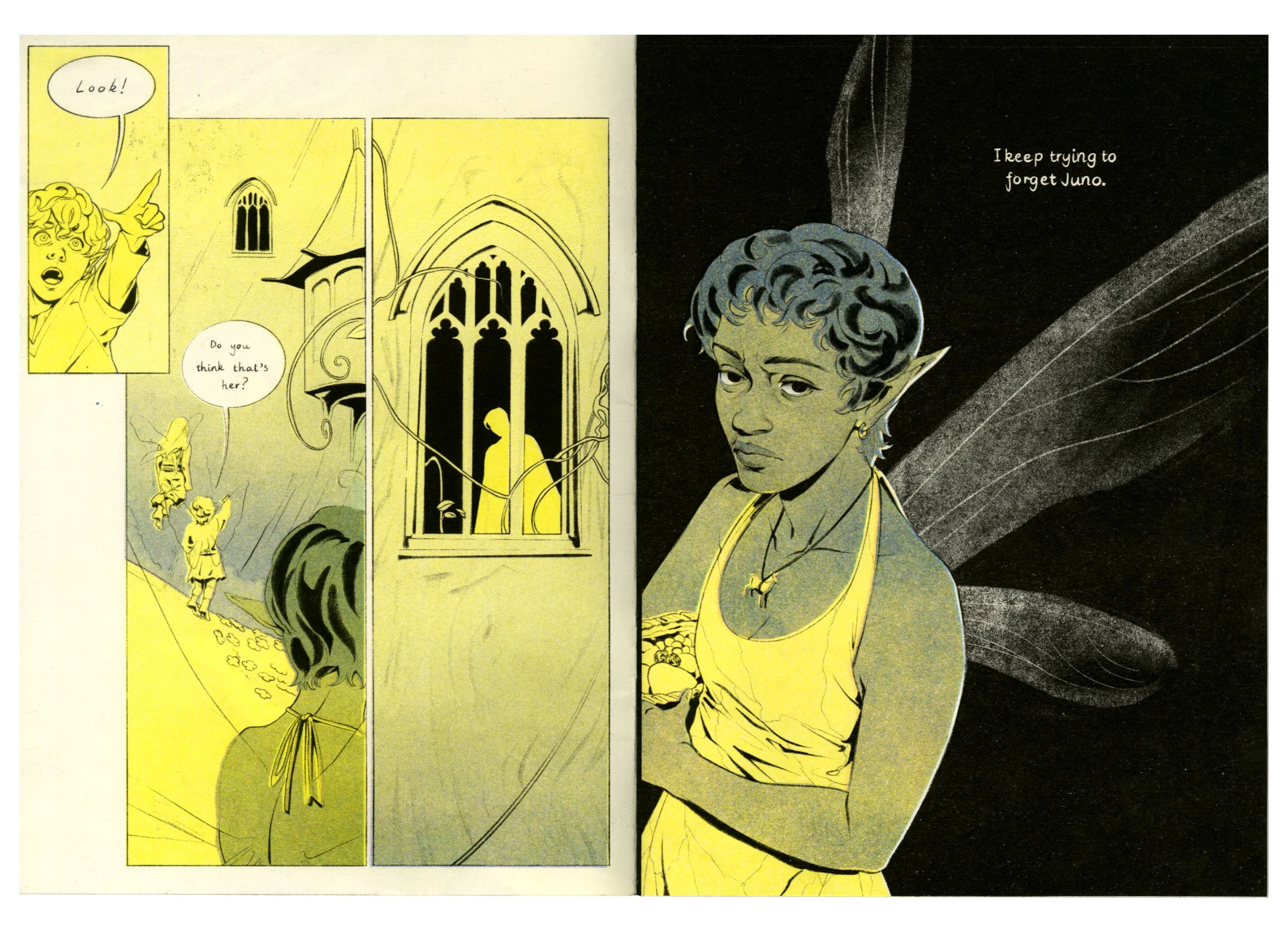 (Preview) Phantasm is a 22-page romantasy about diving into someone's dreams when it's the only way left to reach them.

Riso Printed using 4 colors.