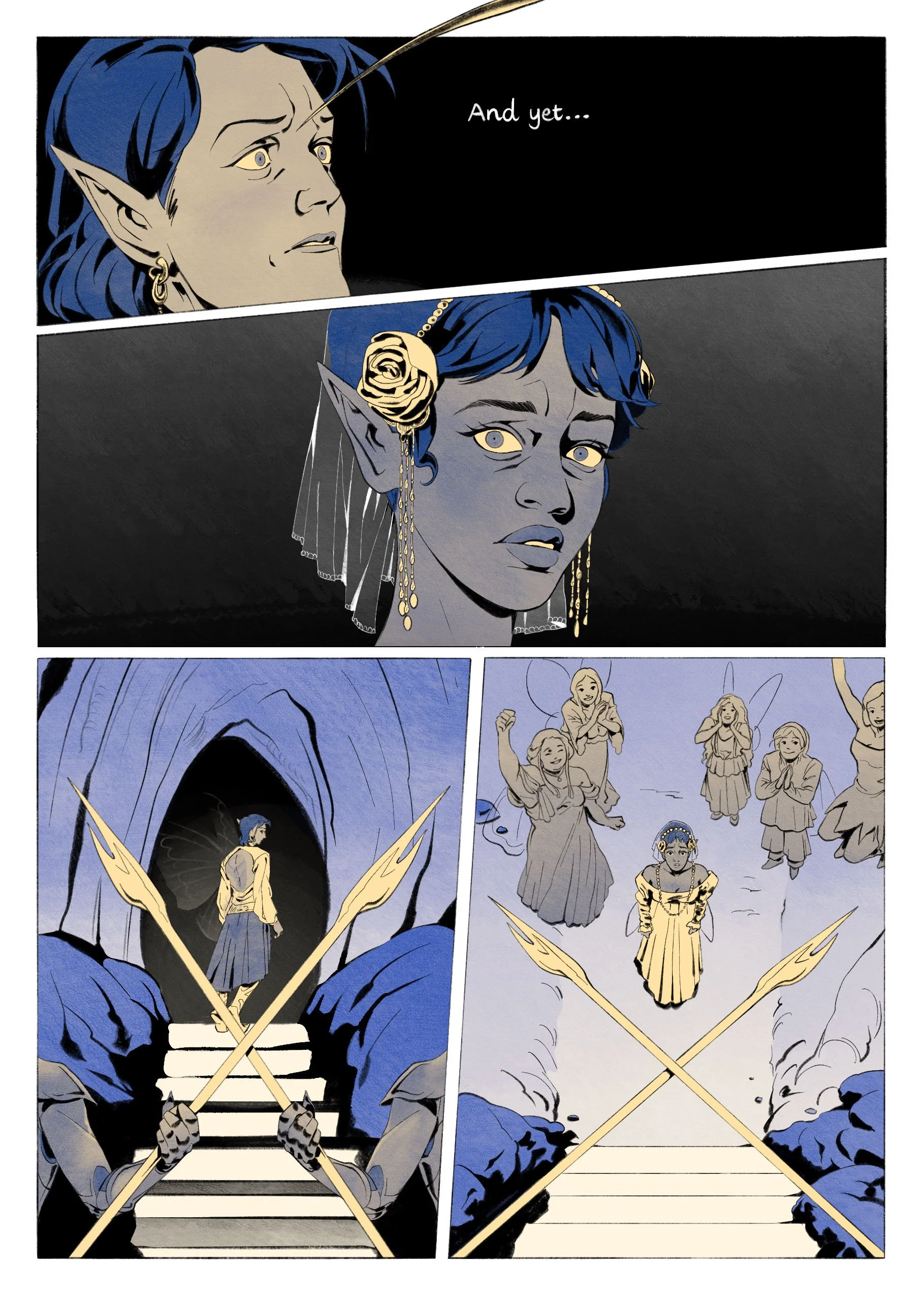 (Preview) Phantasm is a 22-page romantasy about diving into someone's dreams when it's the only way left to reach them.

Riso Printed using 4 colors.