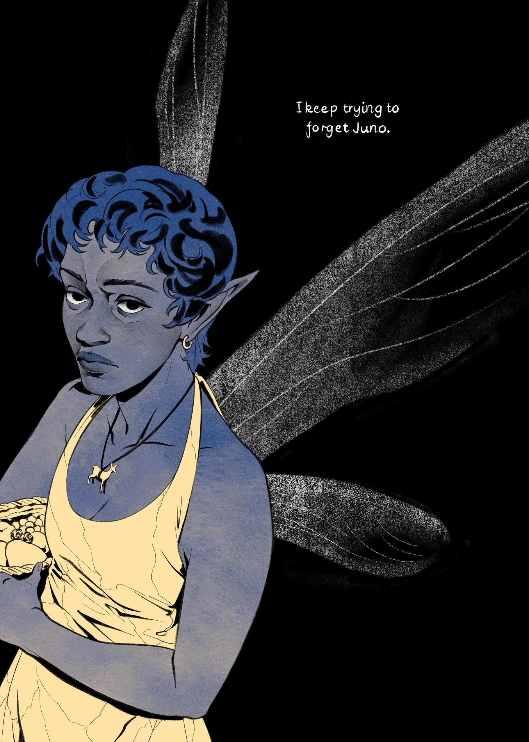 (Preview) Phantasm is a 22-page romantasy about diving into someone's dreams when it's the only way left to reach them.

Riso Printed using 4 colors.