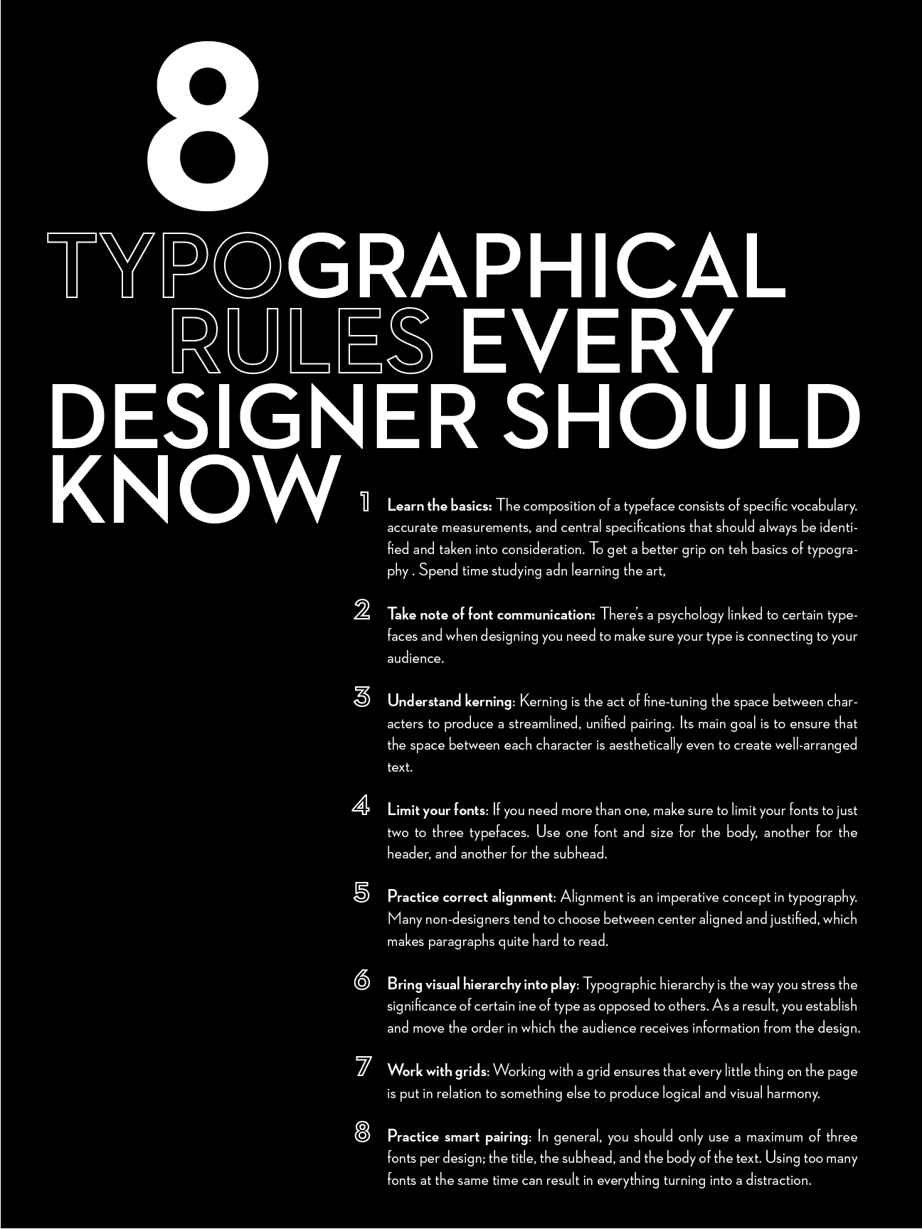 8 Rules Poster
