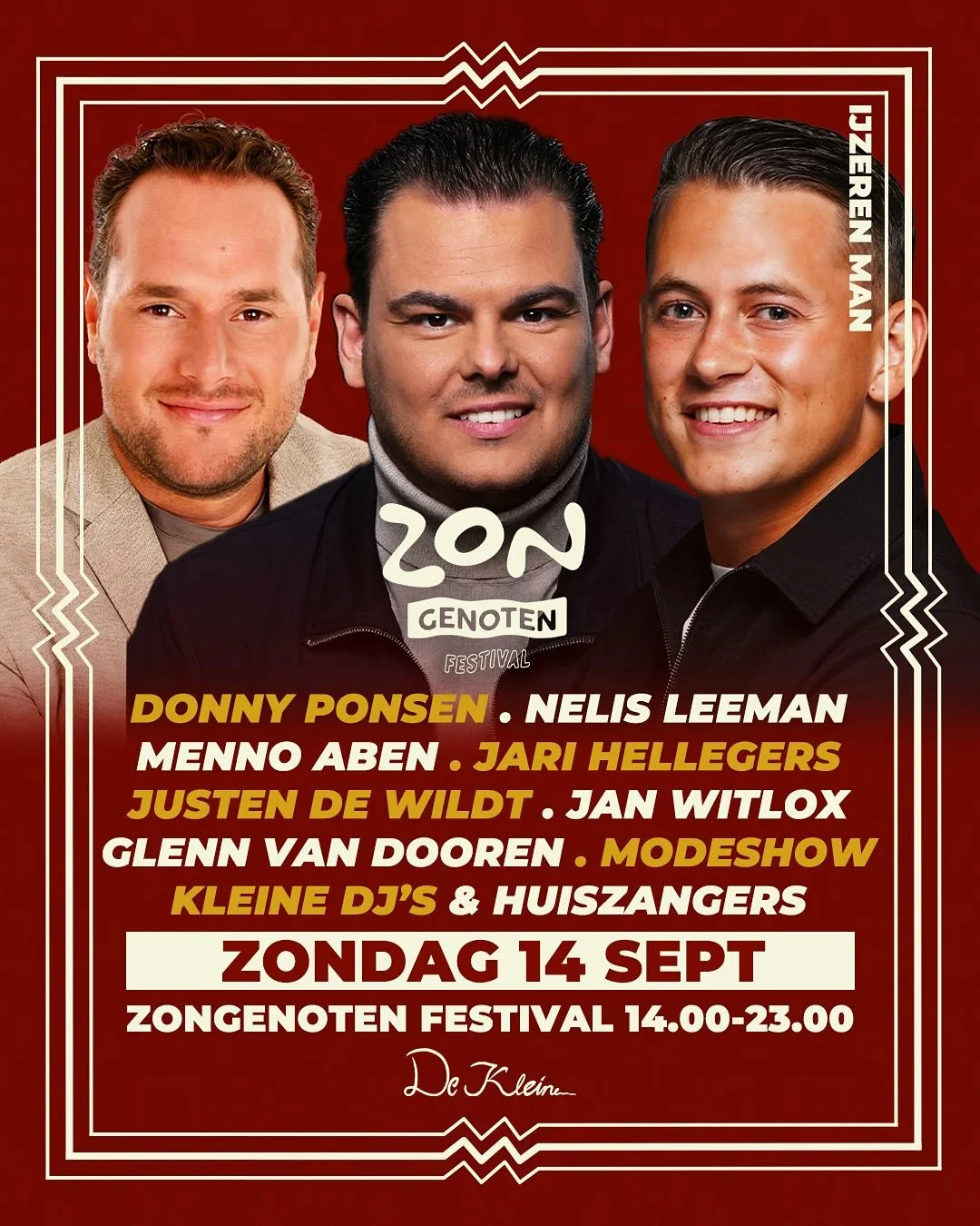𝐃𝐞 𝐙𝐨𝐧𝐠𝐞𝐧𝐨𝐭𝐞𝐧 𝐱 𝐃𝐞 𝐊𝐥𝐞𝐢𝐧𝐞 𝐬𝐭𝐚𝐠𝐞 – 𝐥𝐢𝐧𝐞-𝐮𝐩 𝐛𝐞𝐤𝐞𝐧𝐝!🎉
Een line-up om je vingers bij af te likken: 9+ artiesten die door heel Nederland de grootste podia platspelen, staan zondag 14 september bij ons op de Zo