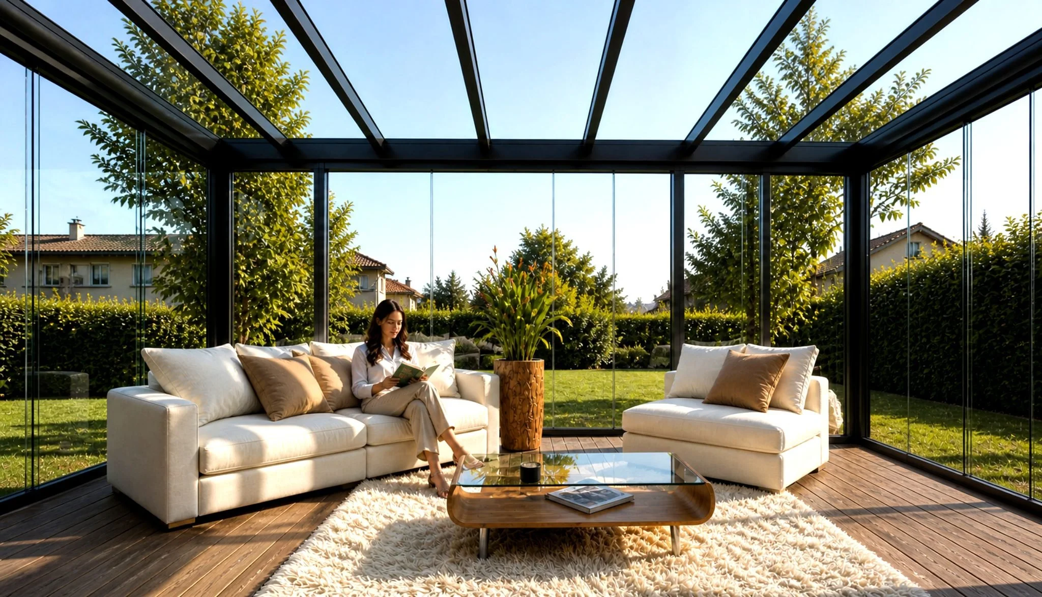 image of glass room