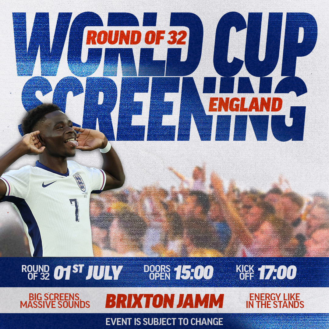 England World Cup Screening: Round of 32