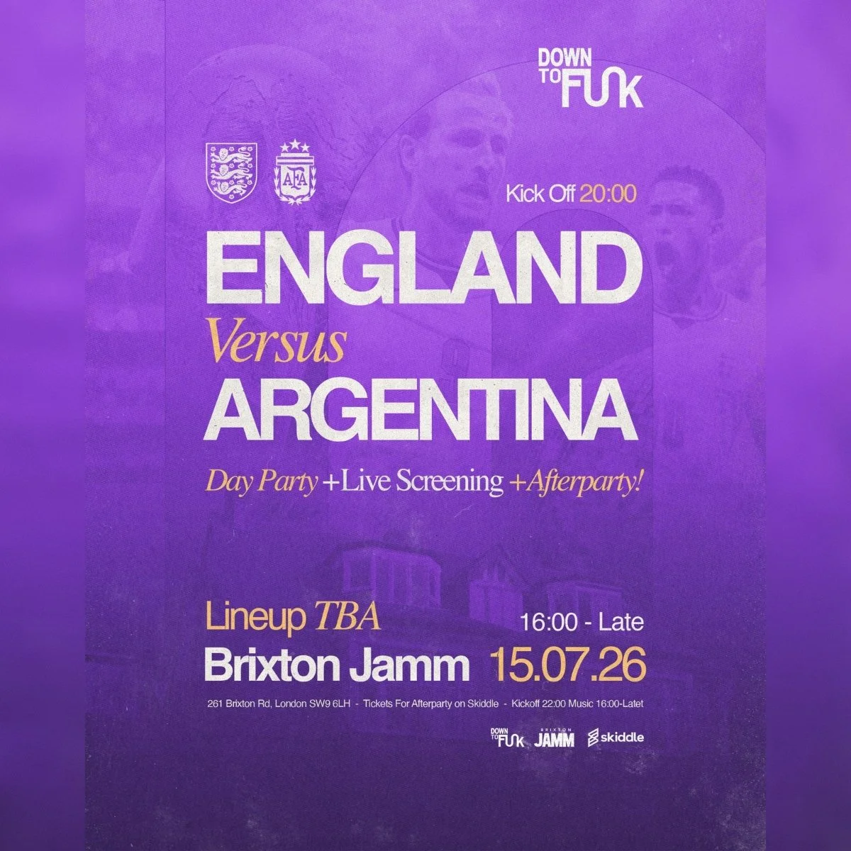 Down To Funk presents: World Cup semi final 15/07 - SOLD OUT