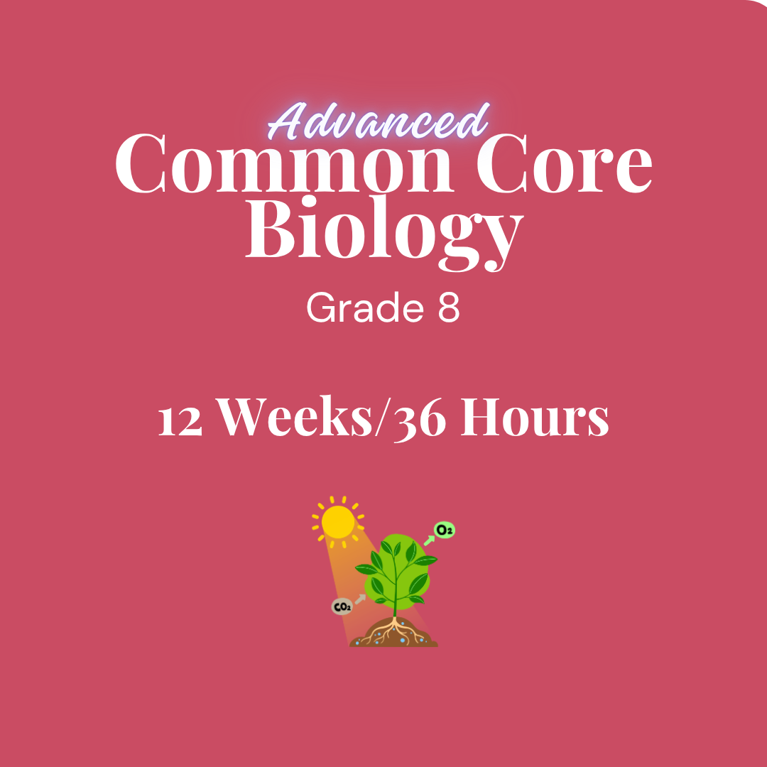 Common Core Regents Biology Grade 8 for 12 weeks/36 hours