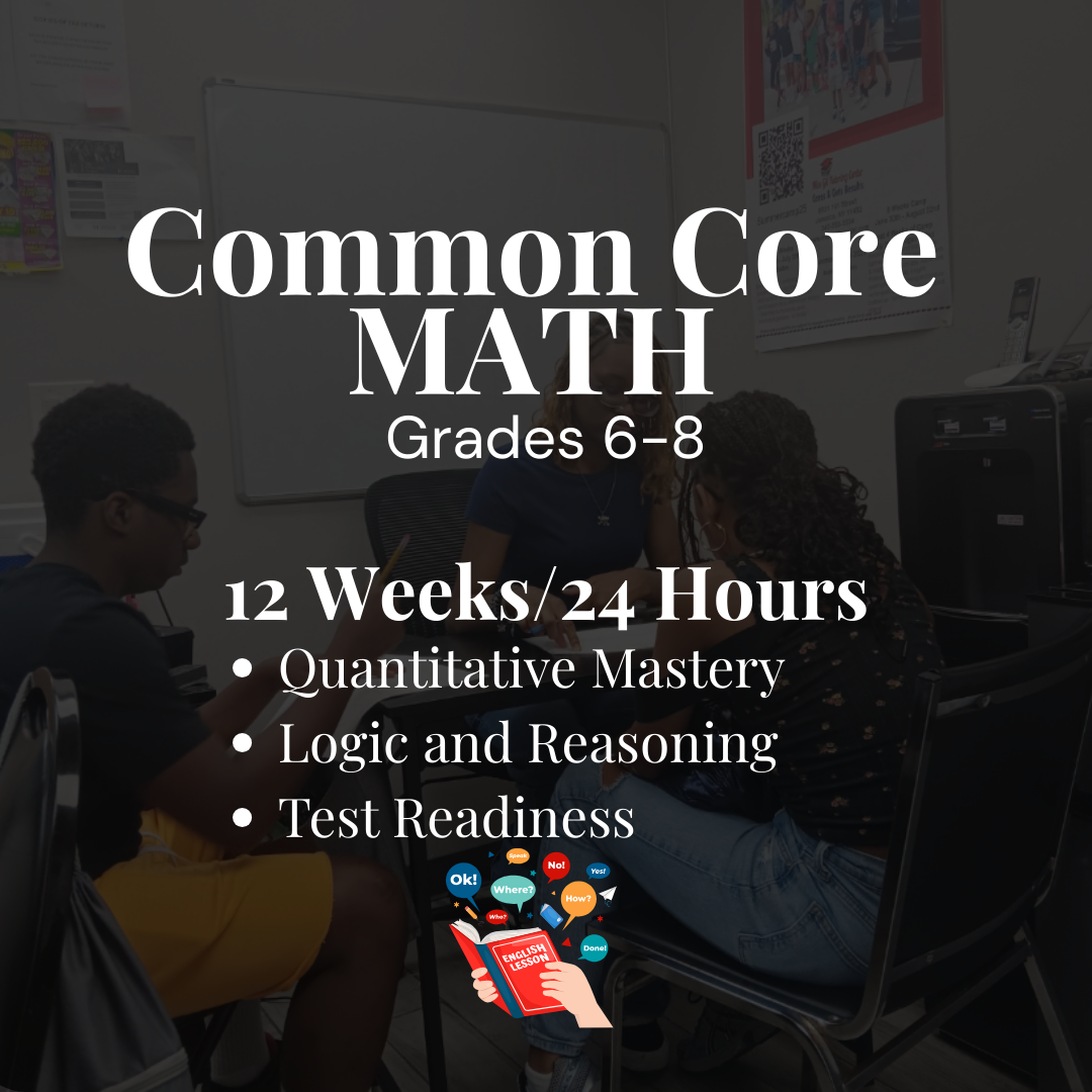 Common Core Mathematics Grades 6-8 Test Prep for 12 Weeks/24 hours