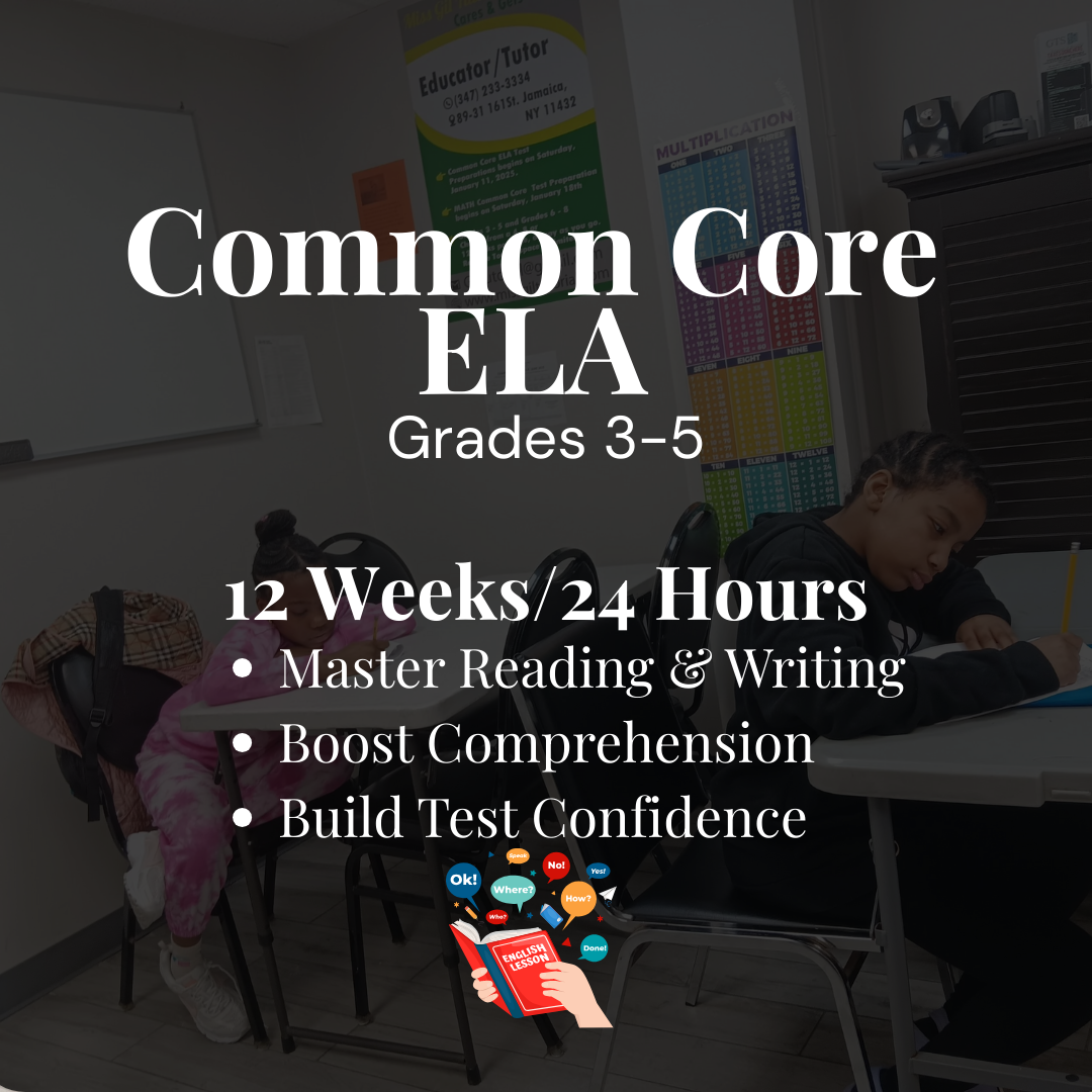 Common Core ELA  Grades 3 - 5 Test Prep for 12 Weeks/24 hours