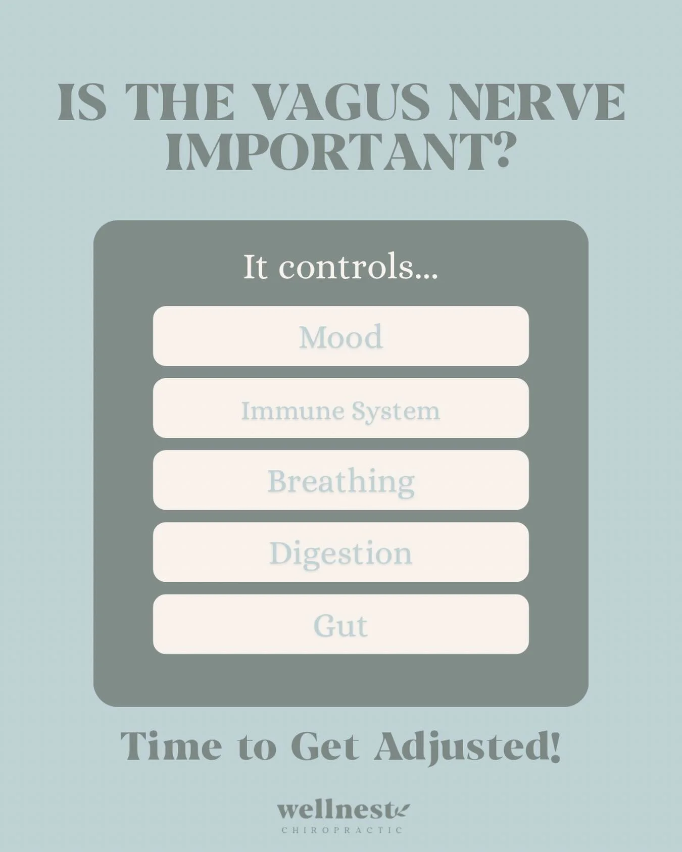 Just us over here shouting it from the rooftop!!

If you&rsquo;re ready to join the vagus nerve club, check out the article at the link in our bio!🌿🤍