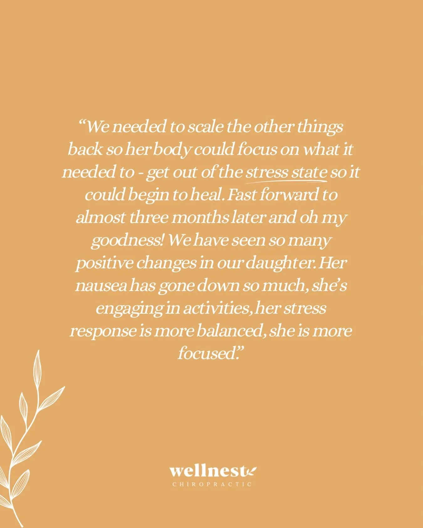 We are so proud of this family and the work they put into getting these results! 
&ldquo;Before coming to Wellnest my daughter was dealing with chronic nausea from Lyme and mold and in a constant state of flight or flight. We had already tried a lot 