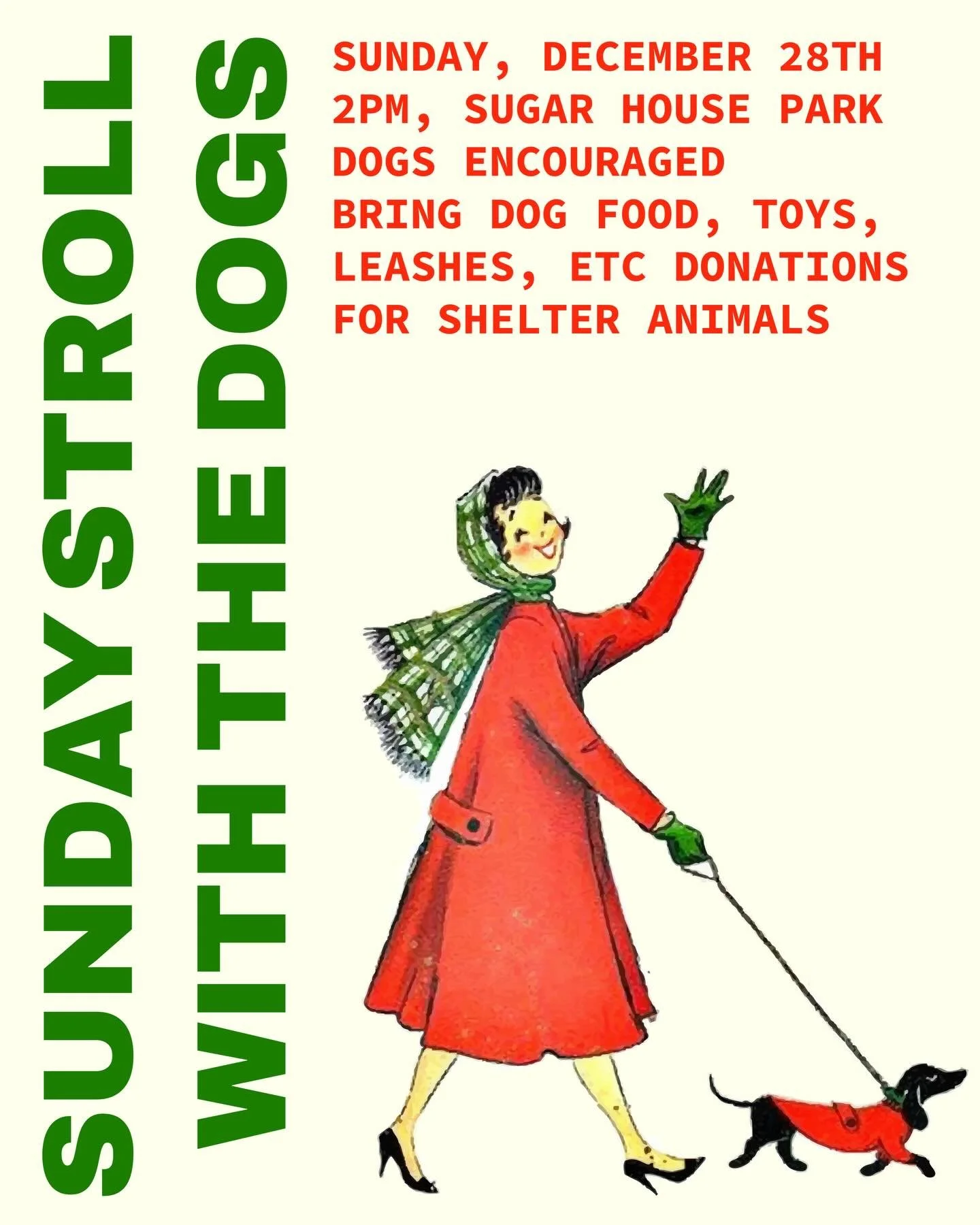 run club is taking it easy this month!
join us for an easy post holiday stroll with your dog and help support shelter animals. we&rsquo;re collecting unopened pet food, treats, gently used or new bath towels, toys, blankets, leashes, and dog beds don