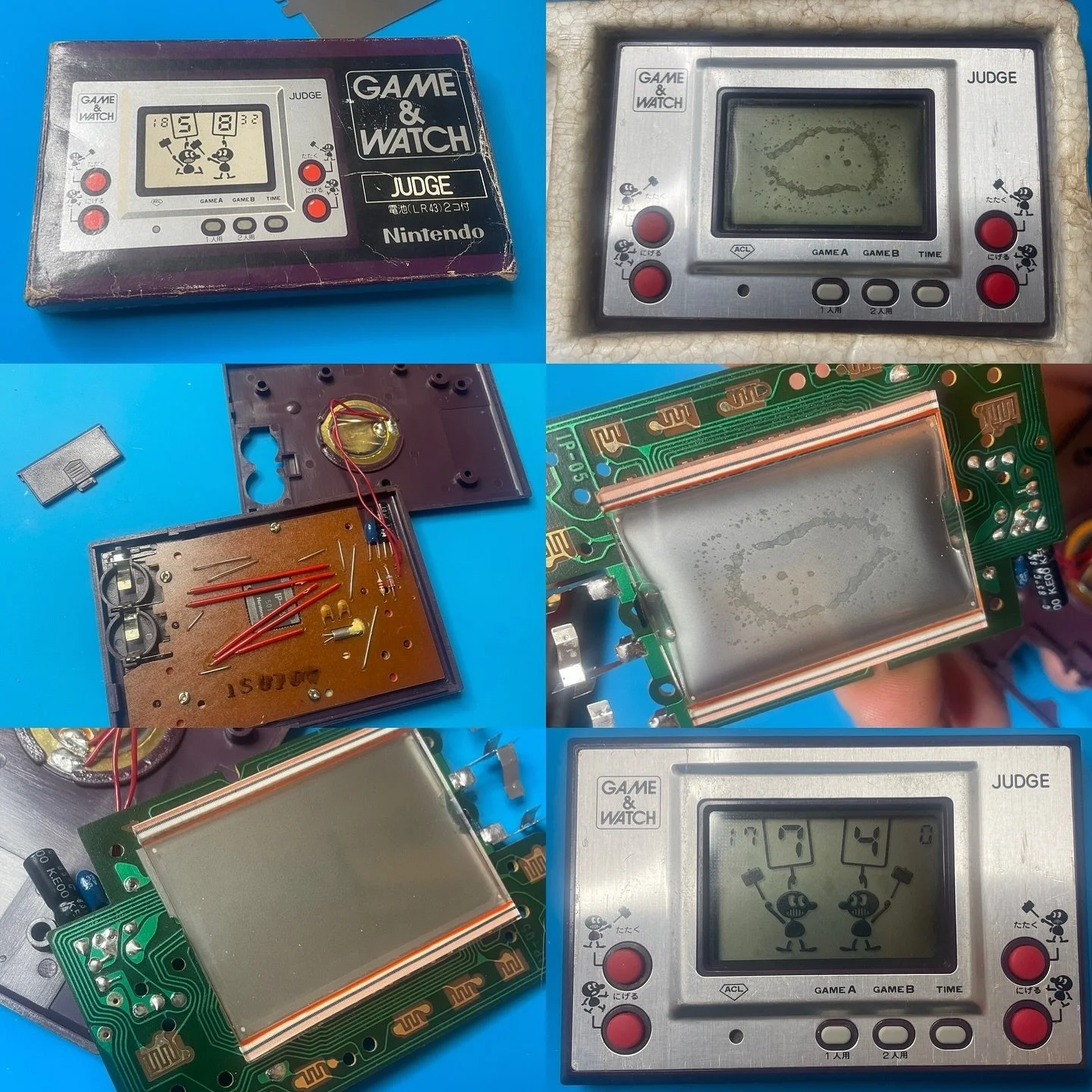 A simple story. How I made #gamewatch judge look fresh again #fix #nintendo #vintage #game