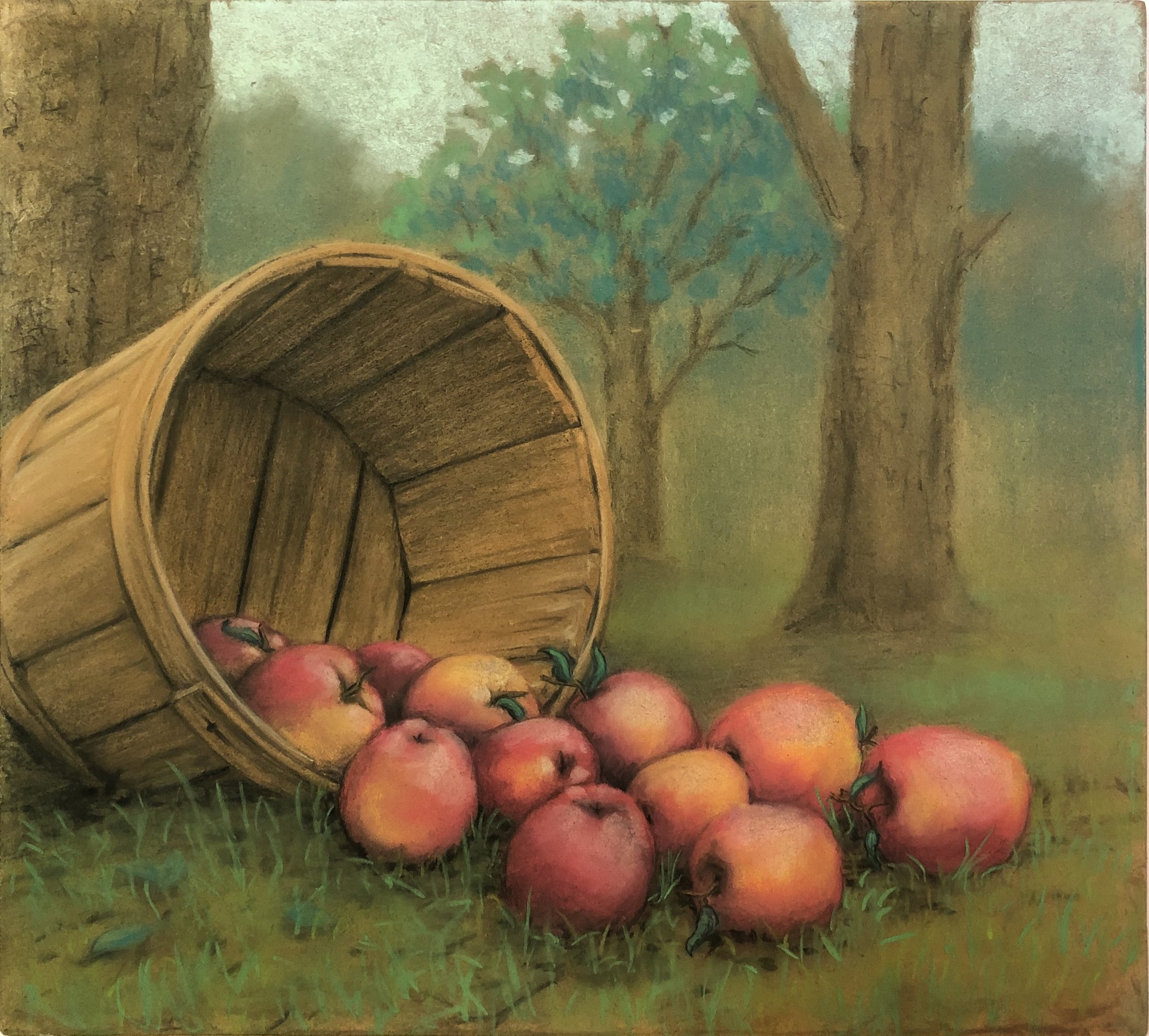 Apple Spill
9"x10" pastel on panel