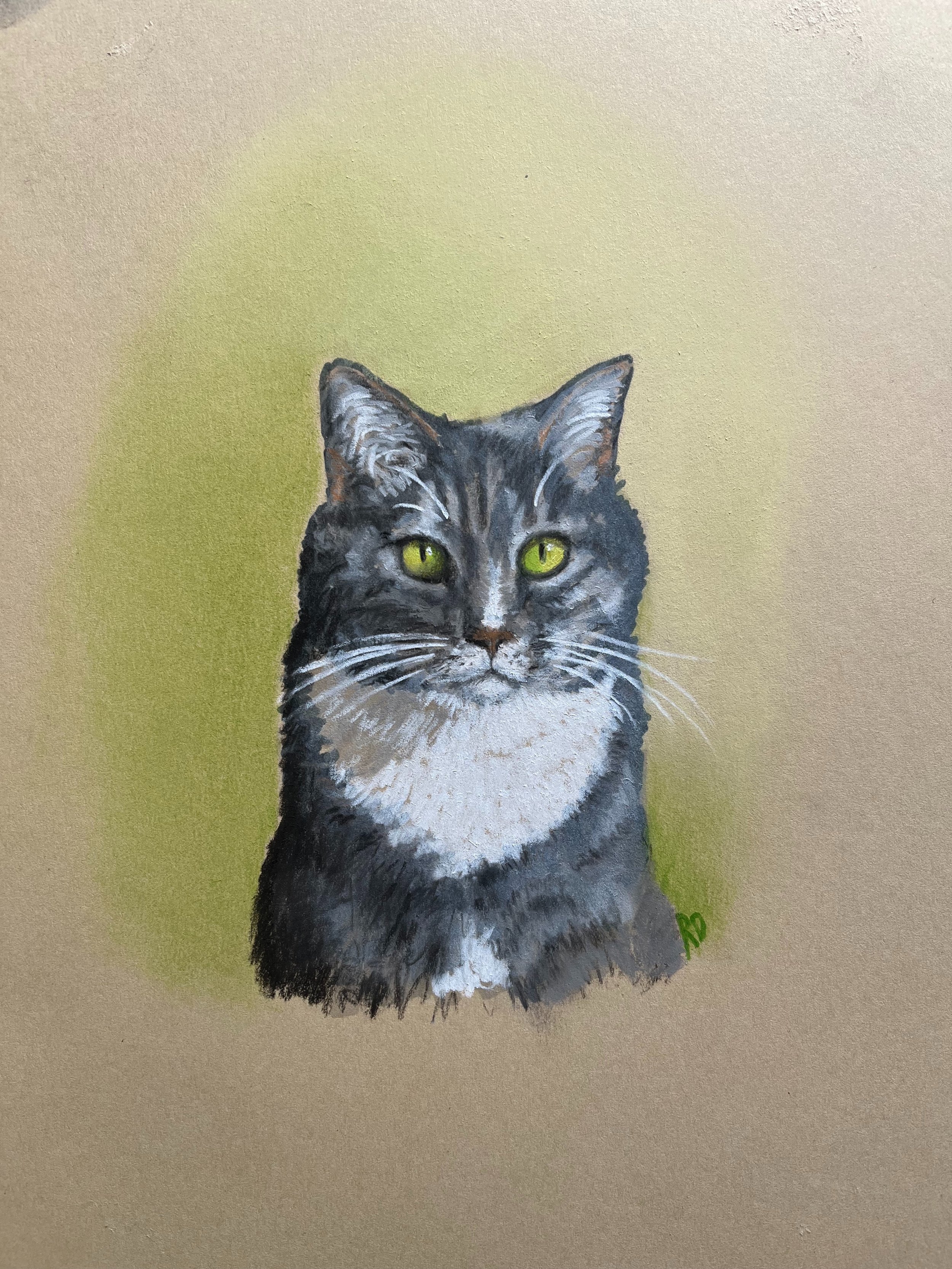 "Billy" 5.5" x 7.5" marker, pastel on toned paper