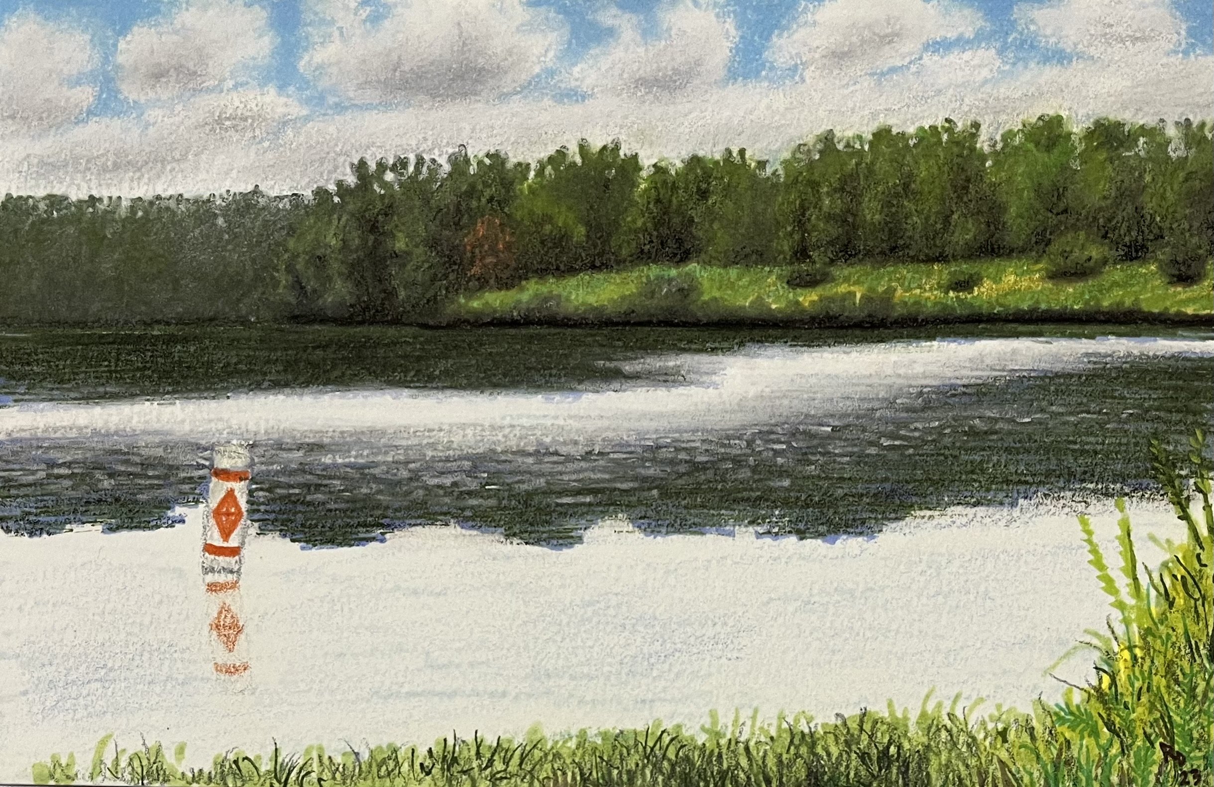 Jordan Lake
5.5"x8.5" marker, pastel, watercolor paper
