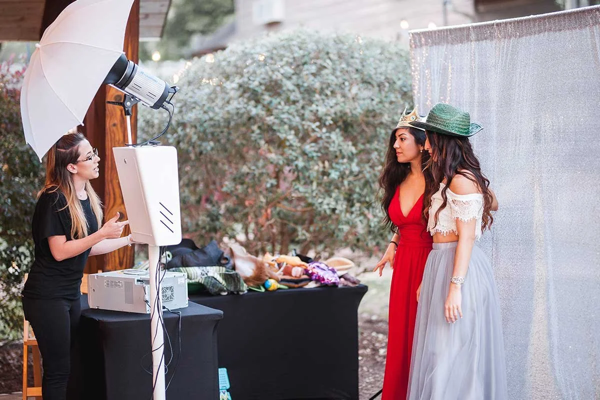 Guests enjoying a photo booth at a Connecticut event