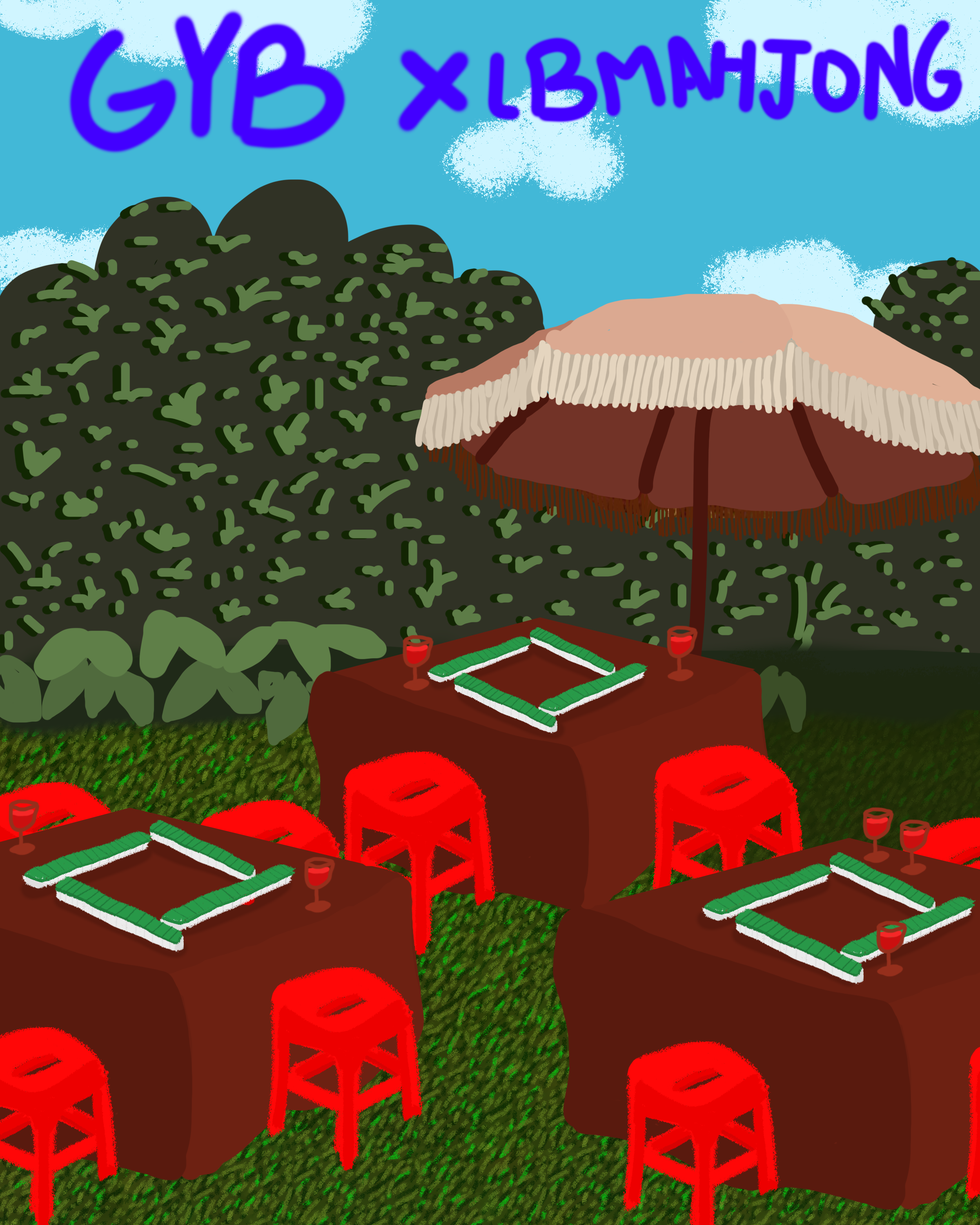 Mahjong in the Backyard