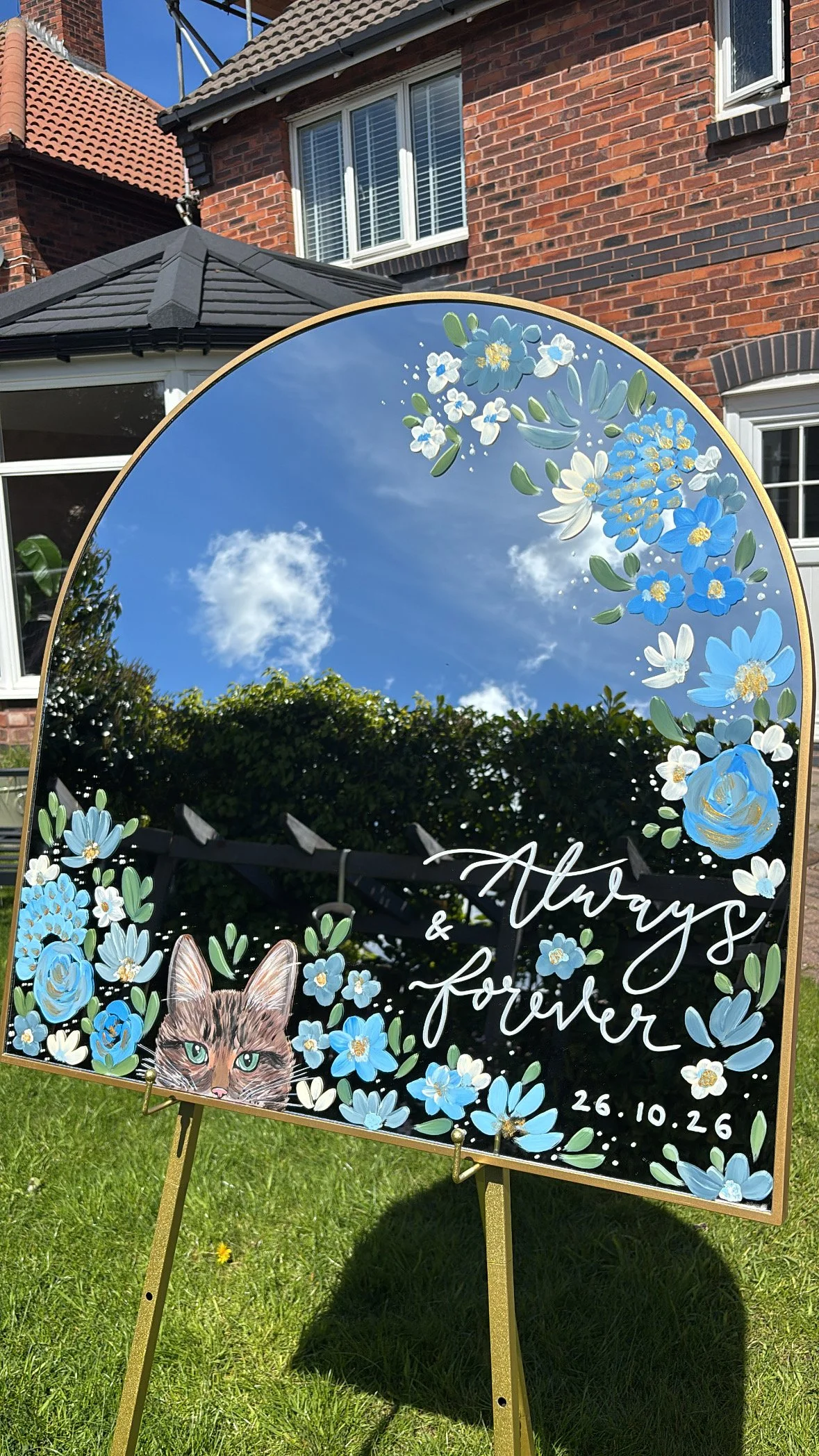Personalised hand painted wedding welcome sign .jpeg