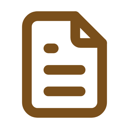 Ícone de um documento ou arquivo representado por uma folha com canto superior direito dobrado, com linhas horizontais que simbolizam texto.