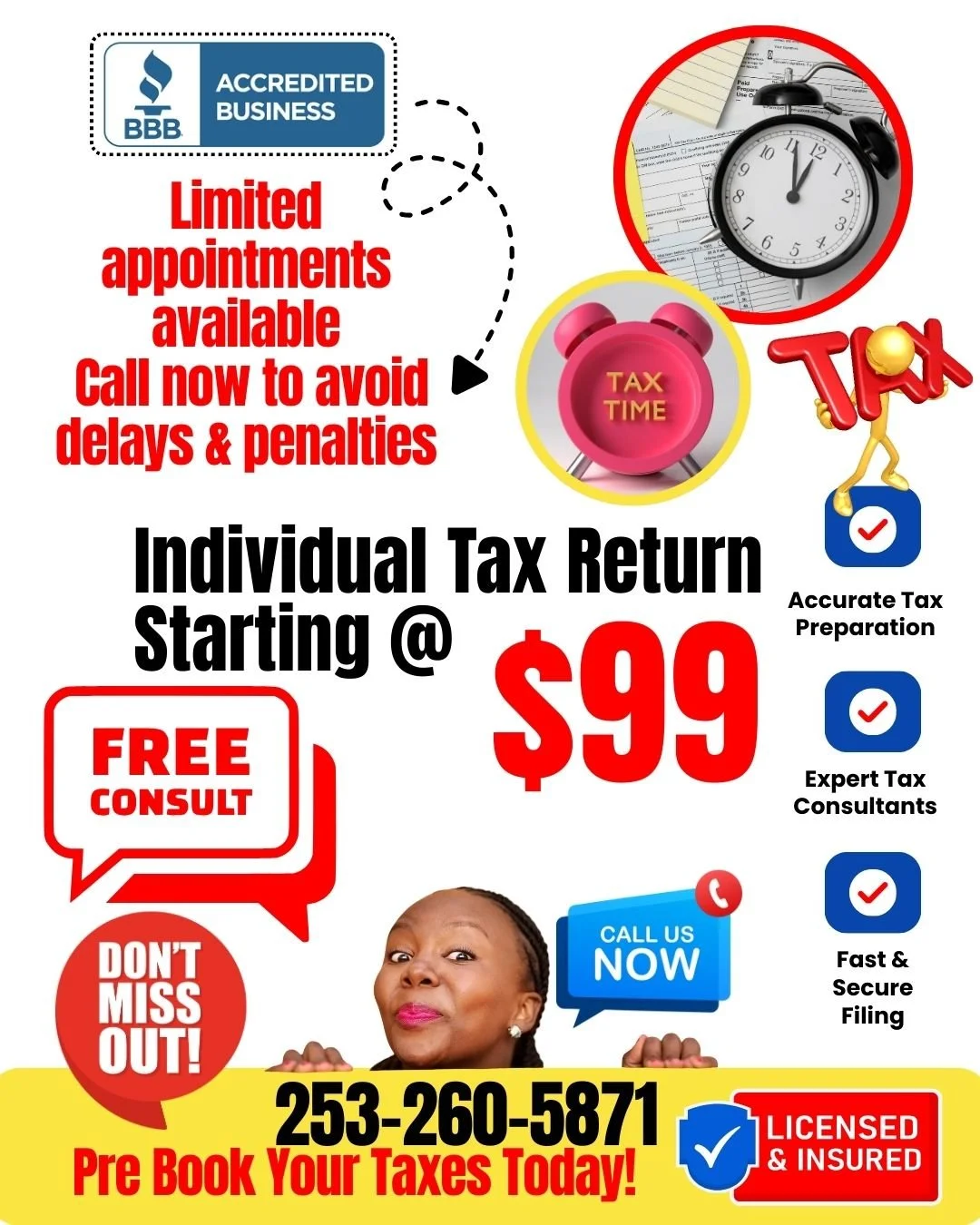 $99 single tax return service in Washington providing fast, accurate, and affordable tax filing support for individuals.