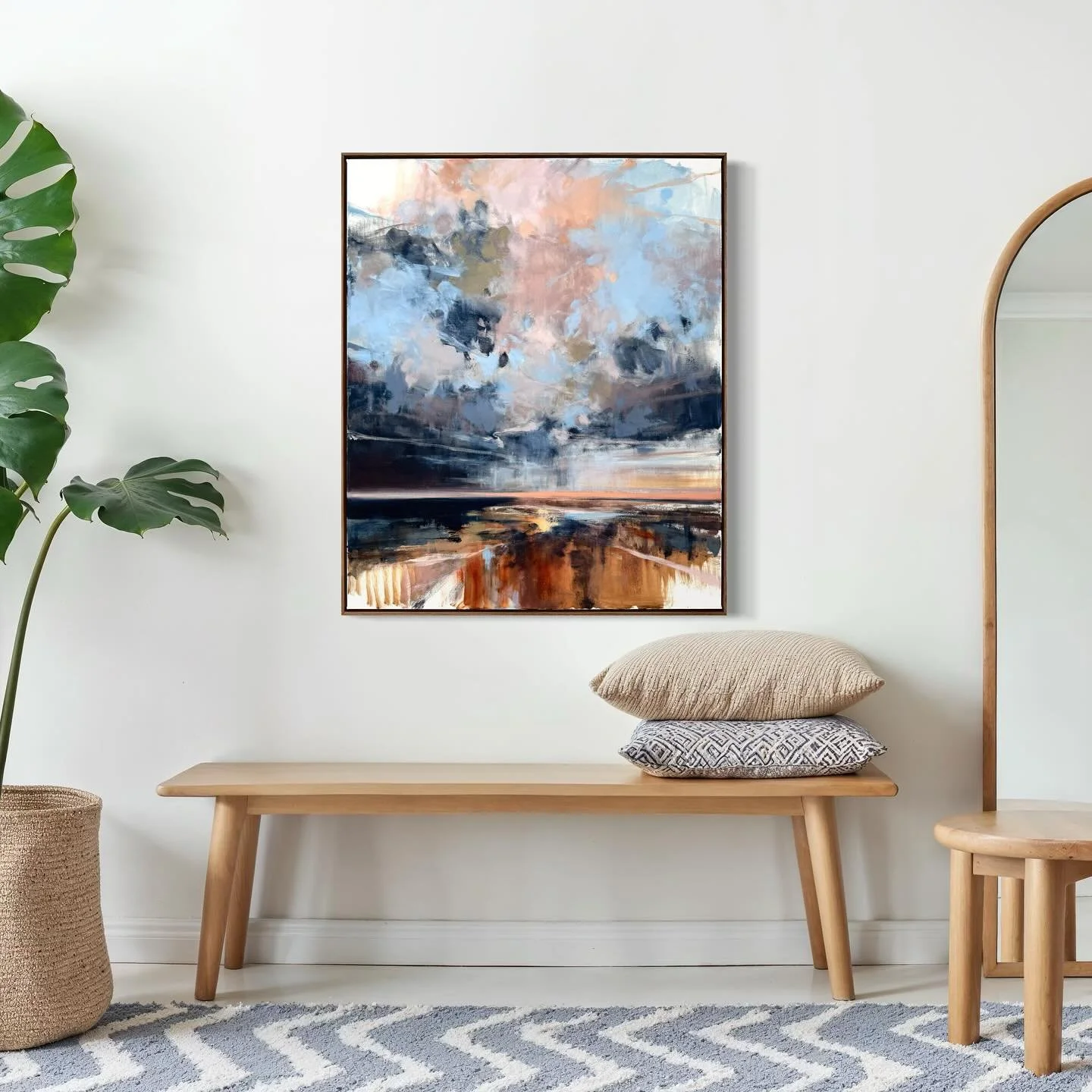 I figured we all wanted some still photos of this one 💅🏼

+++

where skies meet
30x36 in
oil on canvas