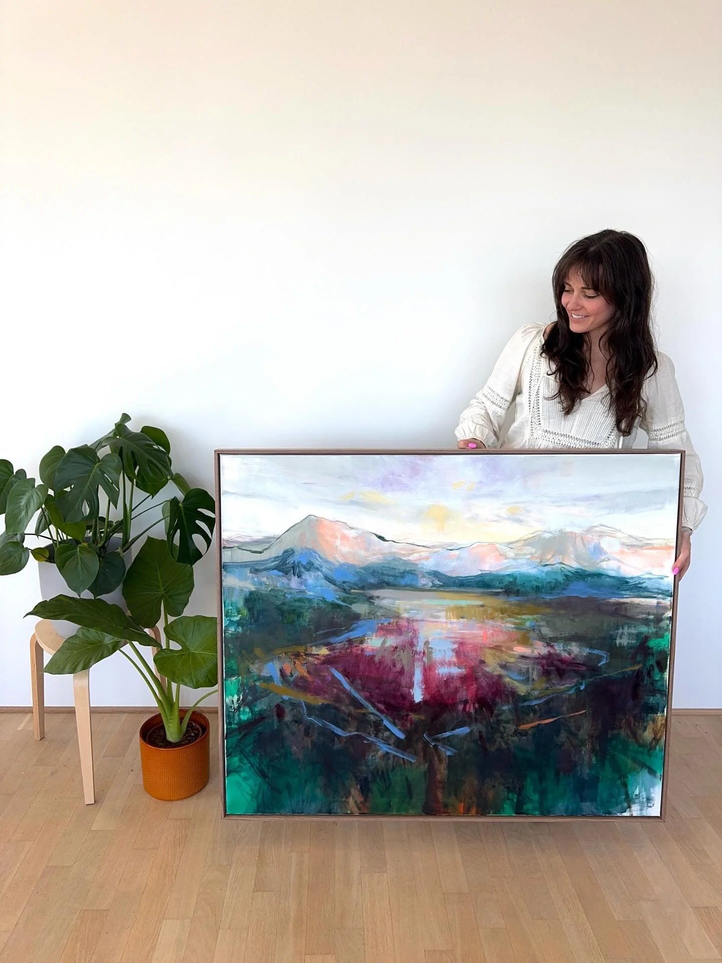 Before I prepped this painting for its journey across the sea, I took it out from its storage space and sat with it for awhile. It&rsquo;s only been a few months but I think my break from it made me appreciate this one even more. 

I haven&rsquo;t pa