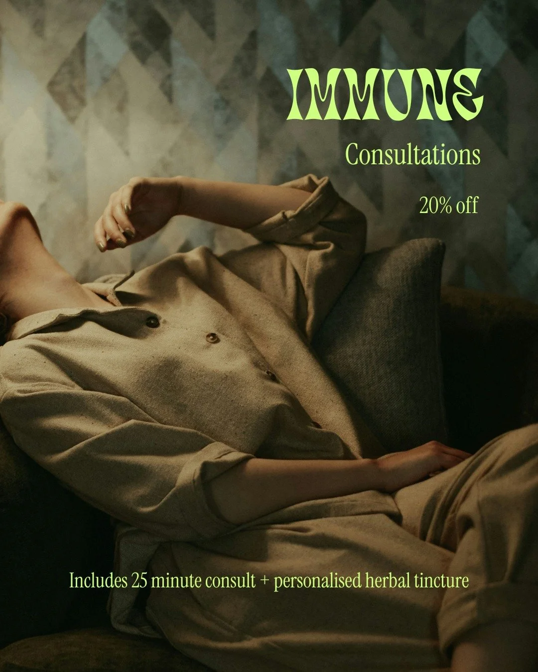 Immune Support Consultation

25 minute consult + personalised herbal tincture - 20% off

Designed to give your body the support it needs during the colder months.

Ideal for managing early signs of viral infection (cold/flu) or seasonal fatigue.

Inv
