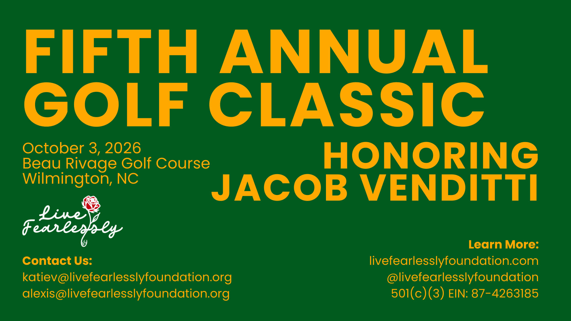 FifTh Annual Golf Classic honoring Jacob venditti