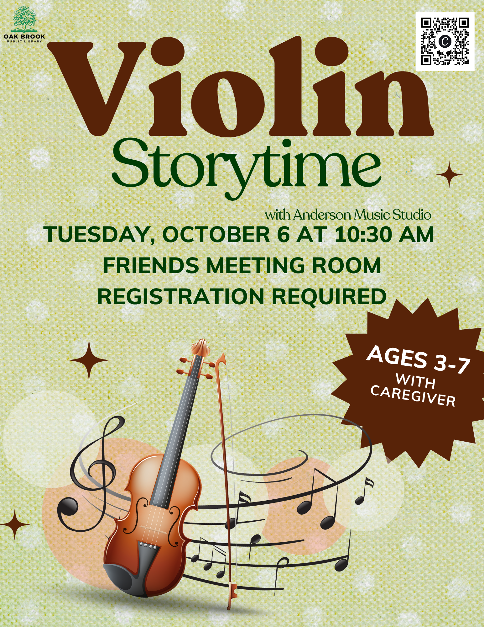 Violin Storytime at Oakbrook Library