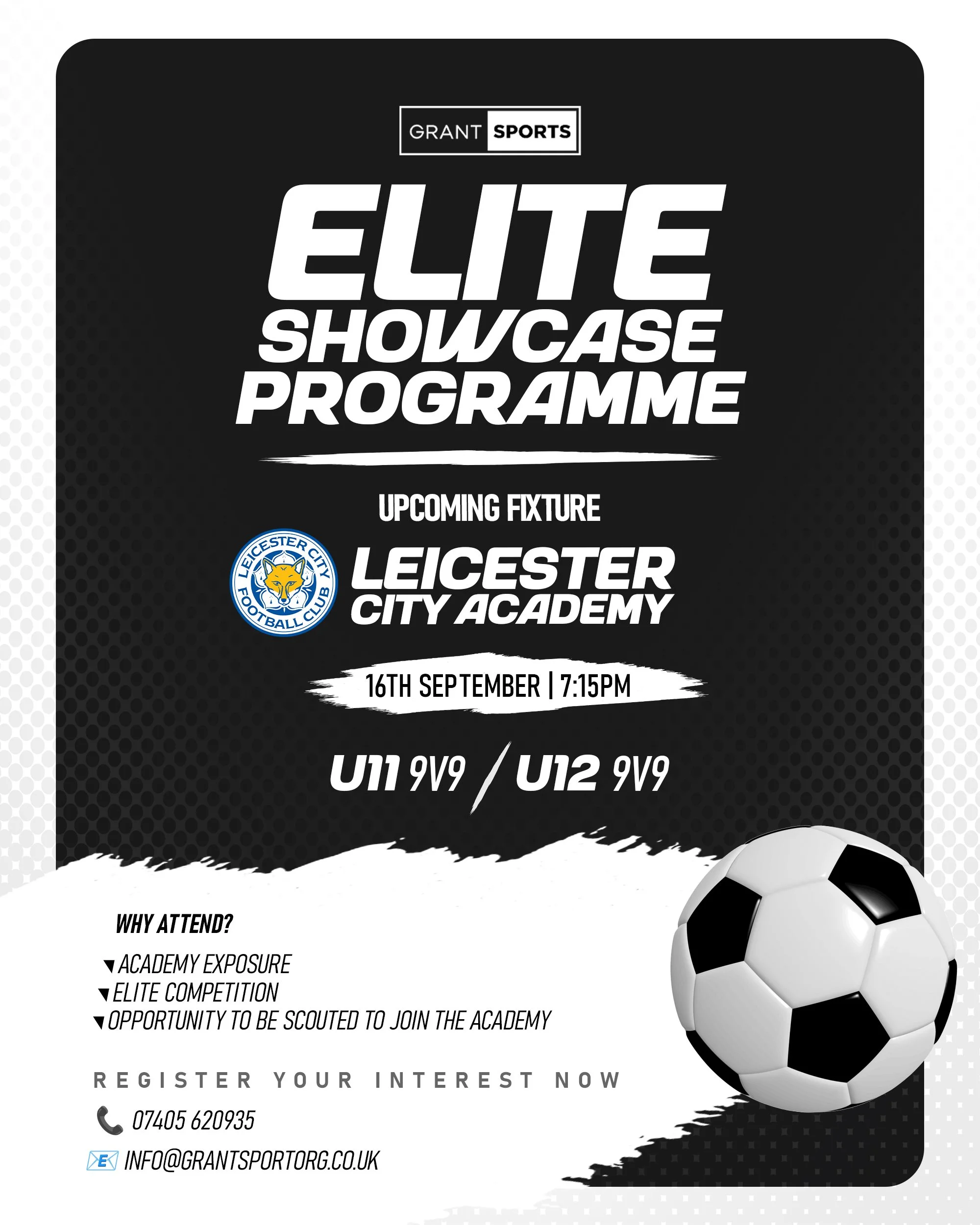 LEICESTER CITY ACADEMY FIXTURE (U11 &amp; U12)