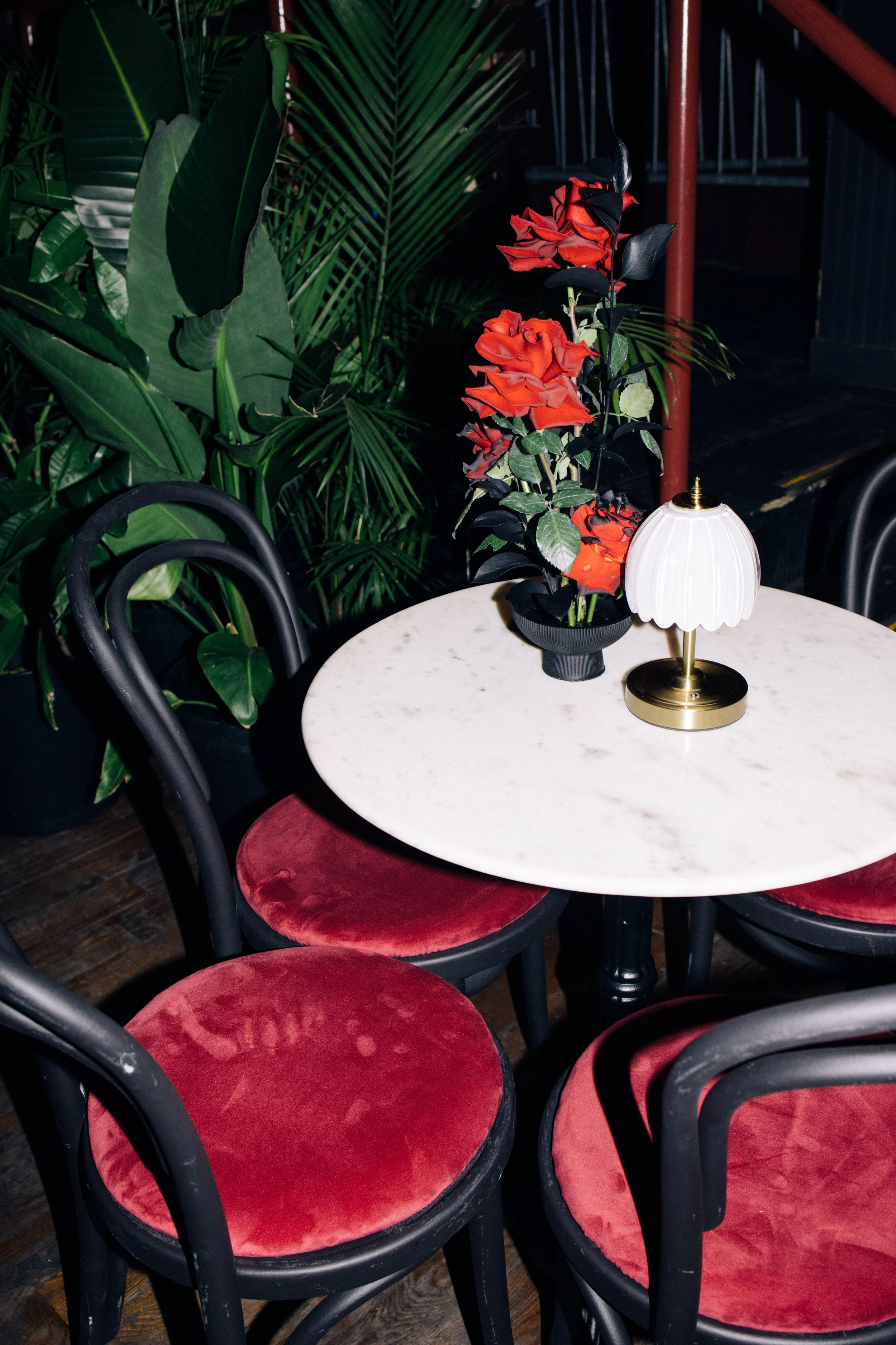 Corporate reception lounge designed with custom plant rentals and styling.