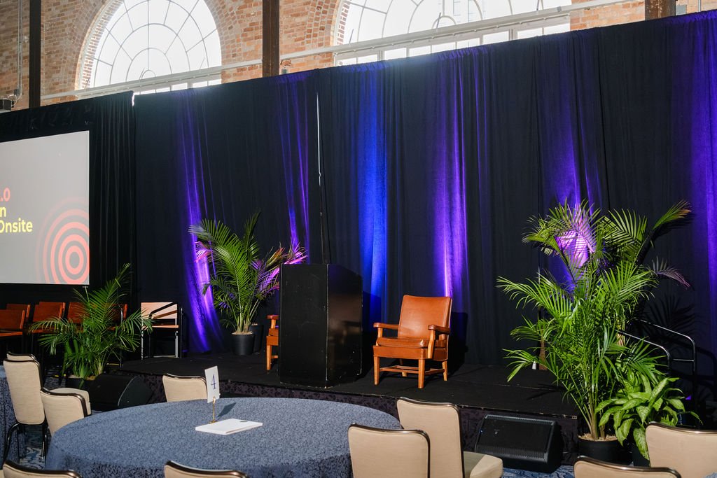 Plant rentals creating sophisticated and welcoming event environments.