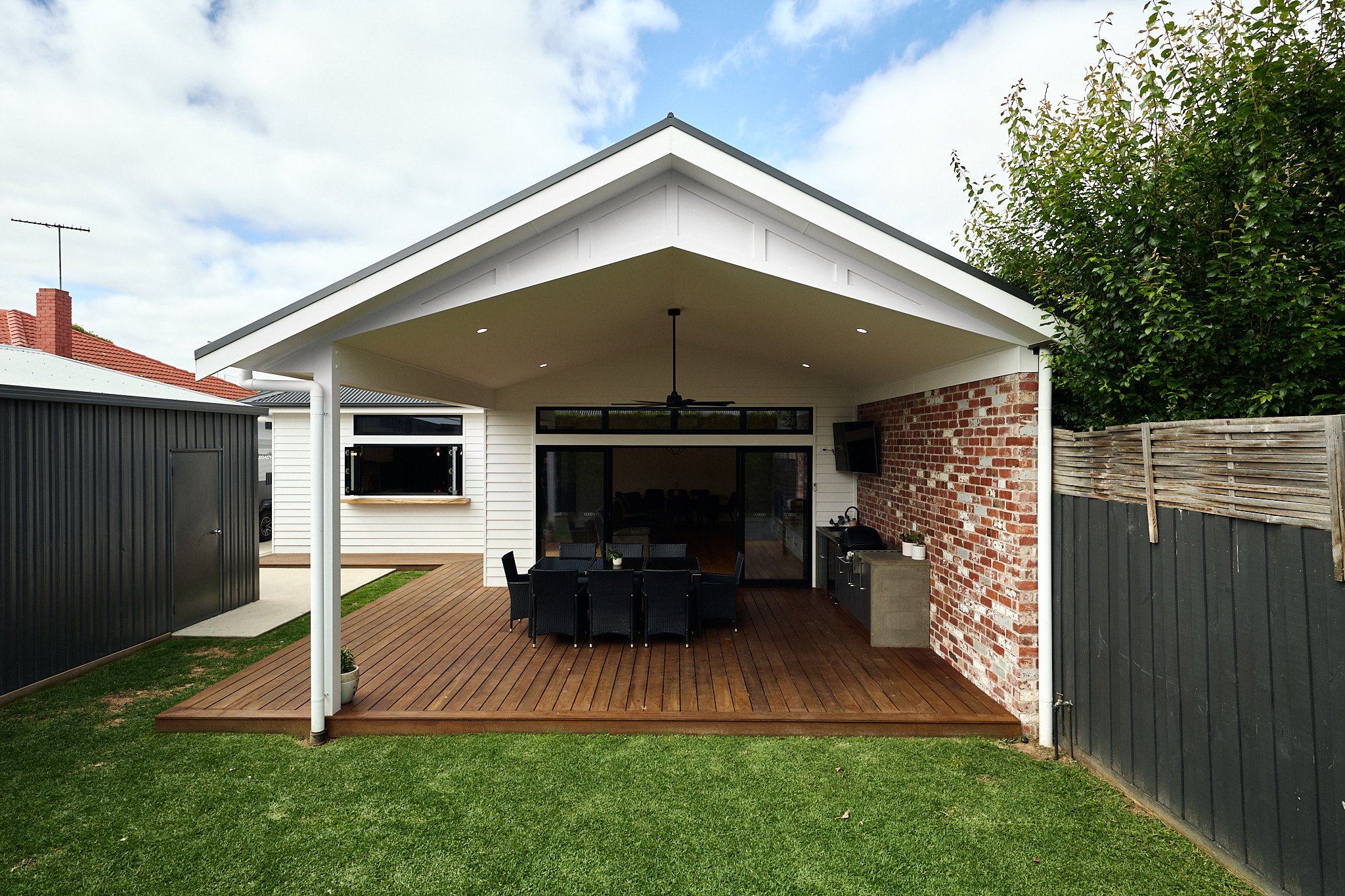 Rear alfresco built over a raft slab