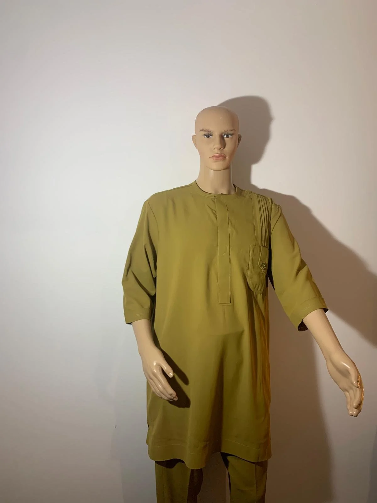 Clearance sales 30% off Men's Olive Green Traditional Tunic Set