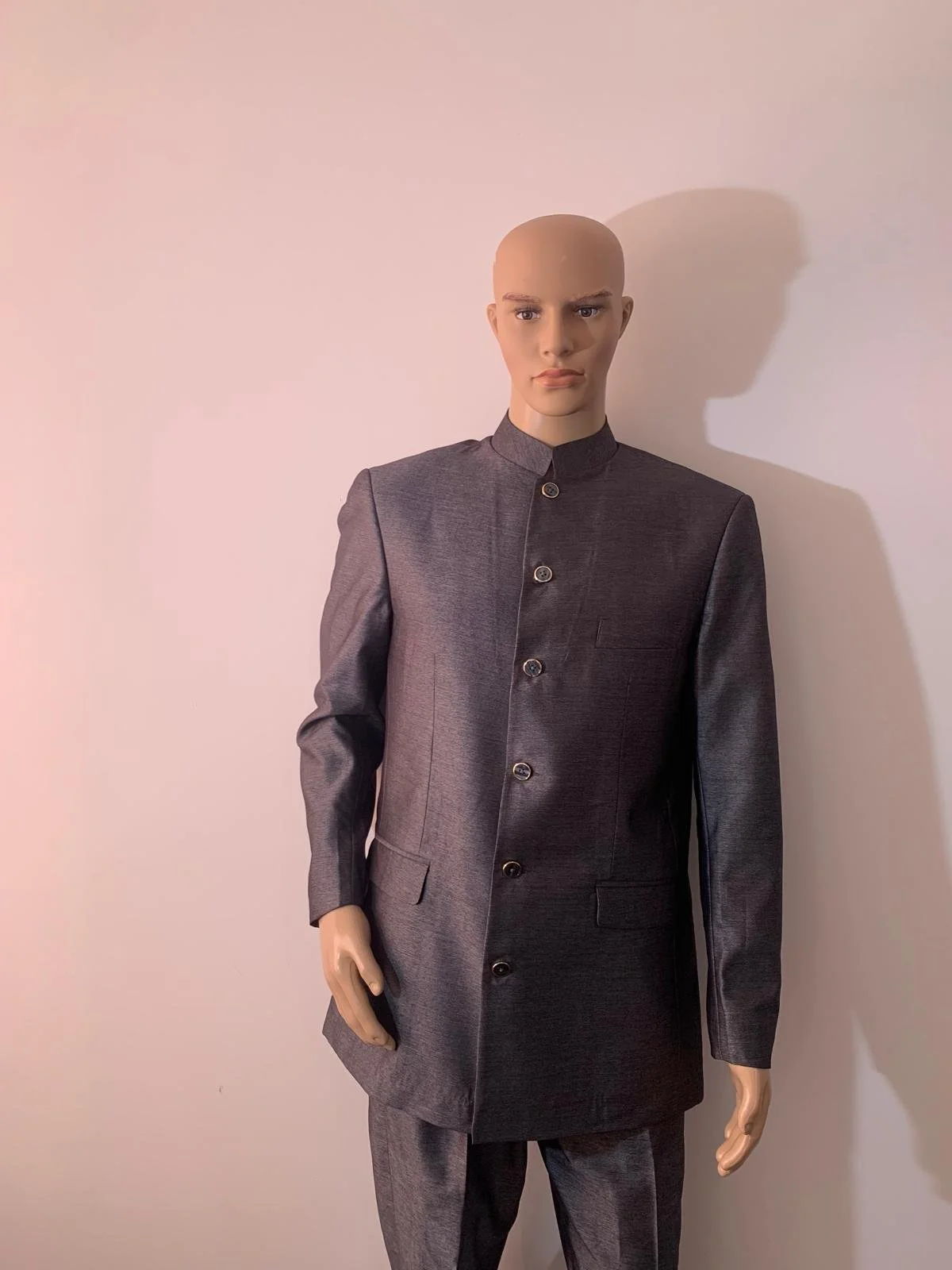 Charcoal Gray Men's Nehru Suit medium size