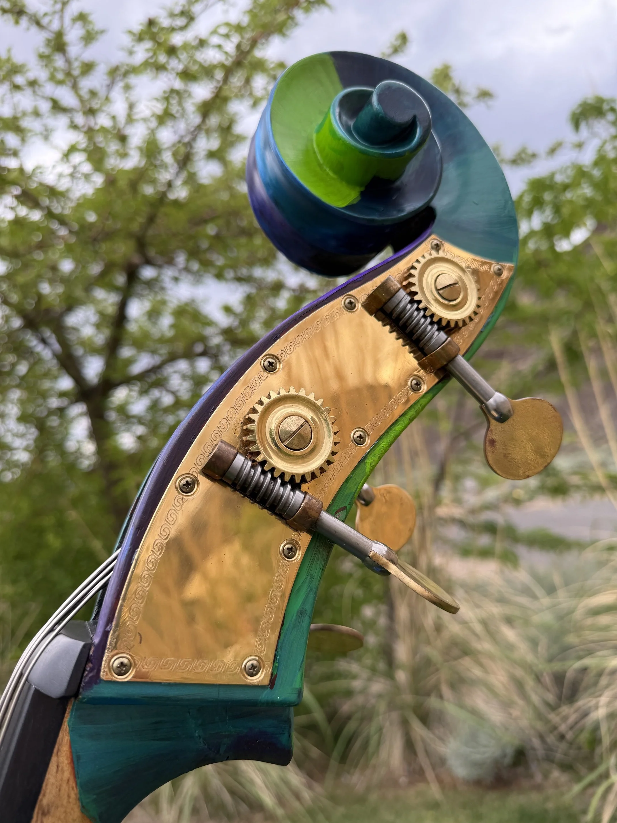 Brass gears of Jewel Tones, double bass