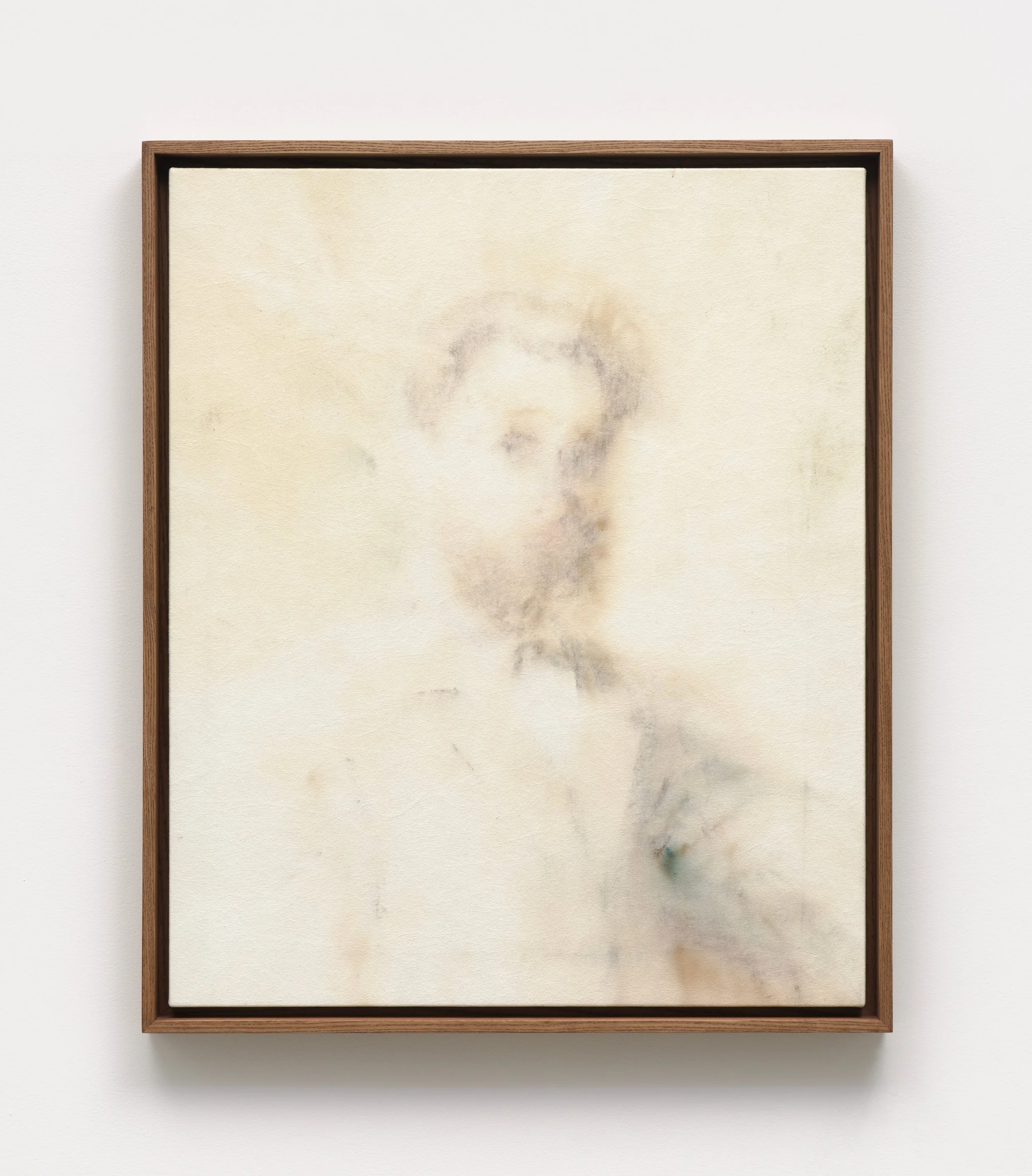 Daan Couzijn, Gentleman with Cigar, 2026, Pigments of antique oil painting on textile, 64x55.5cm - A-Lounge Contemporary PLUS-ONE Projects.jpg