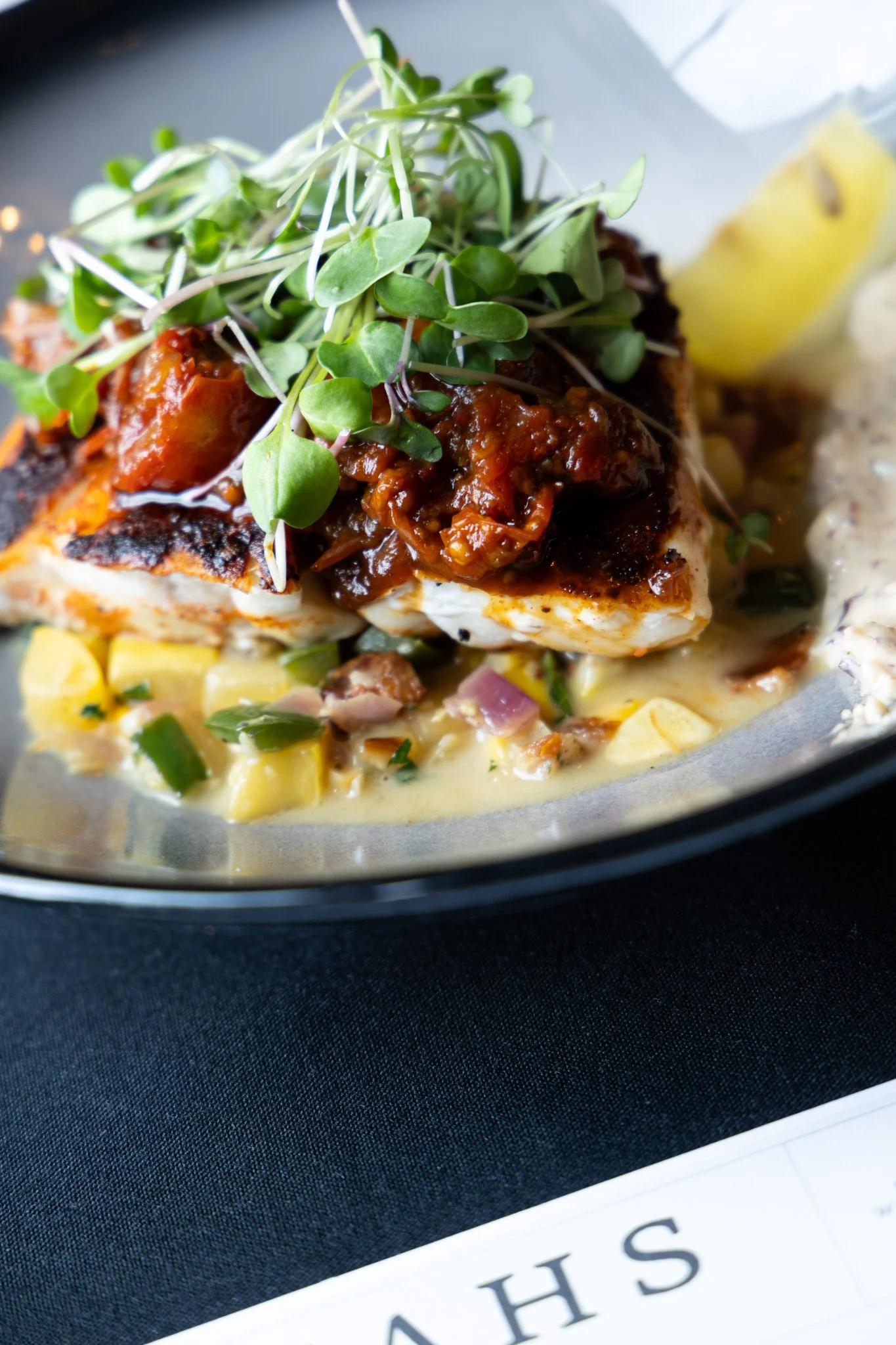 blackened grouper entree