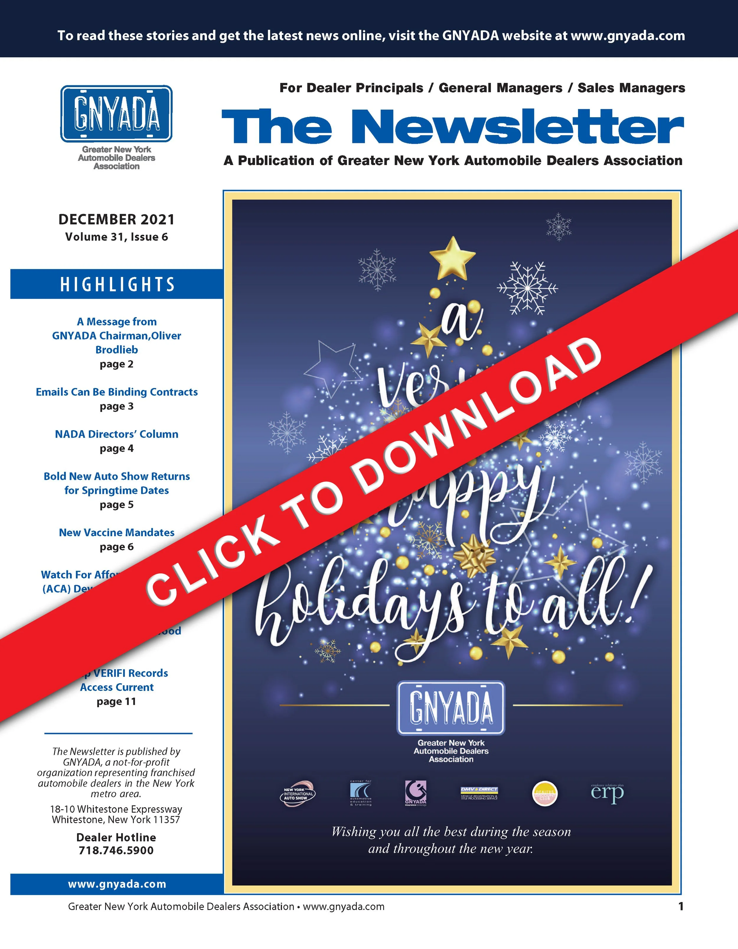 GNYADA December Newsletter