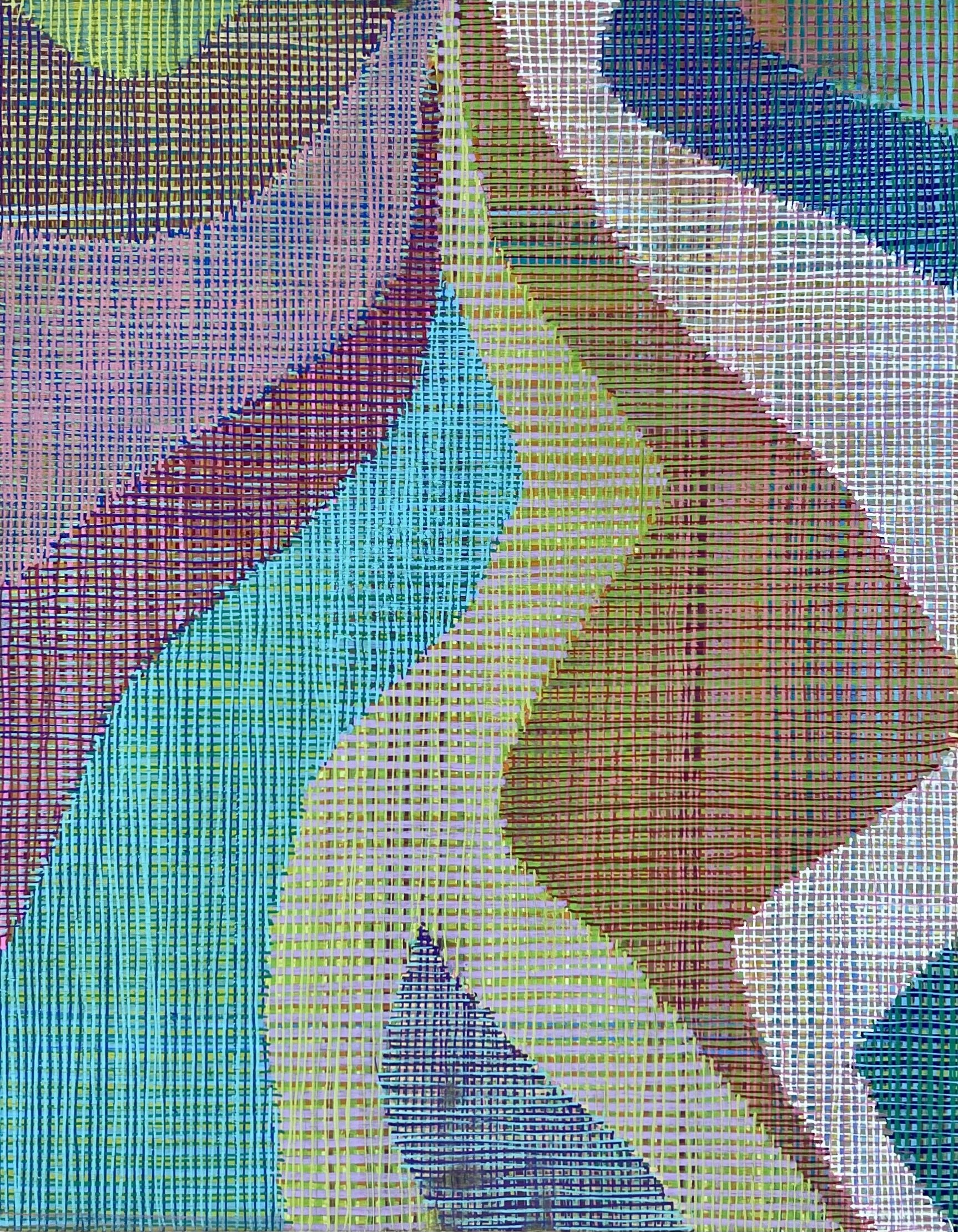 Letting in the Light, 2024, 12" by 16" acrylic on wood panel