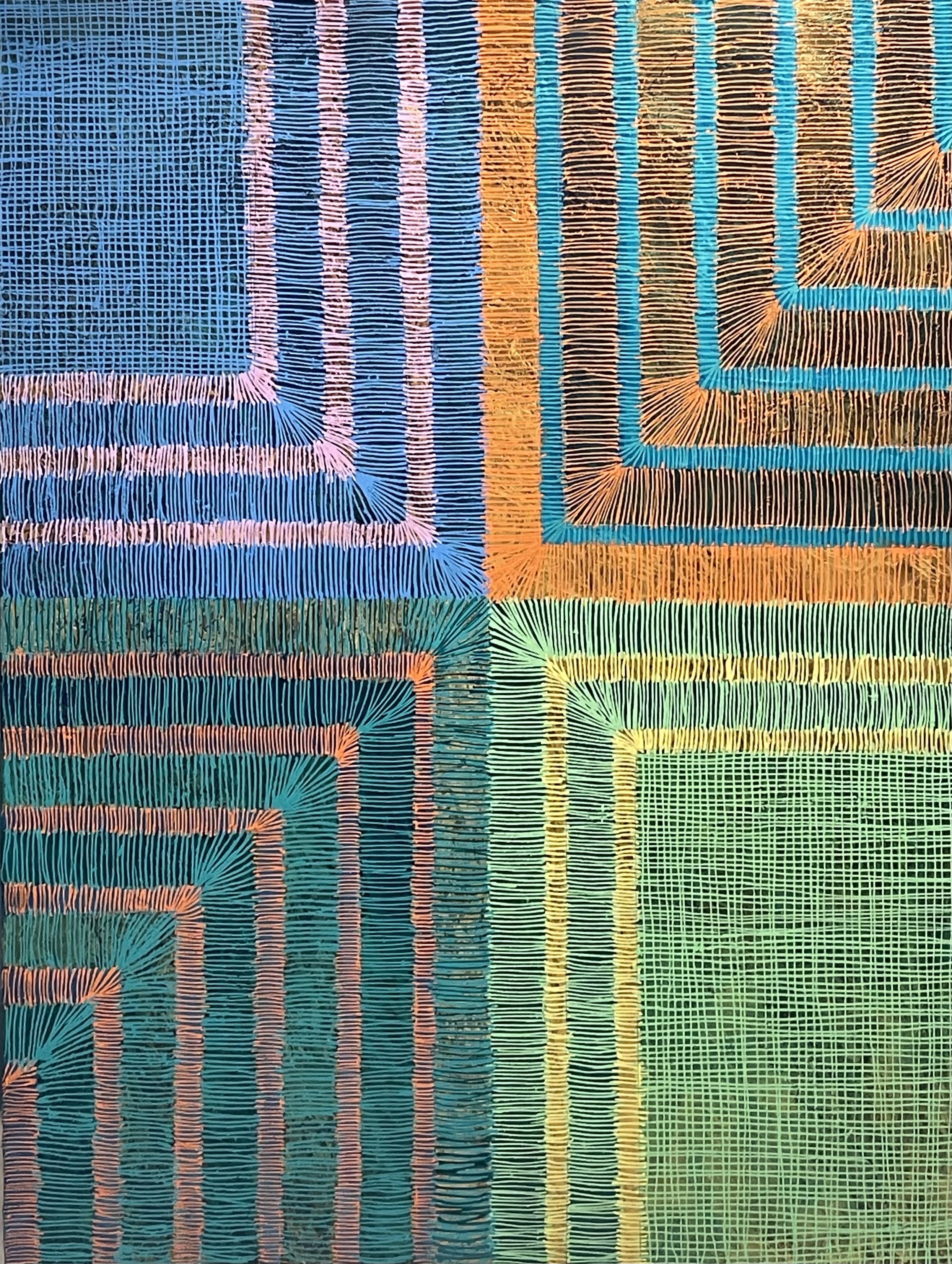 Interwoven Memories, 2024
12" by 16" acrylic on wood panel